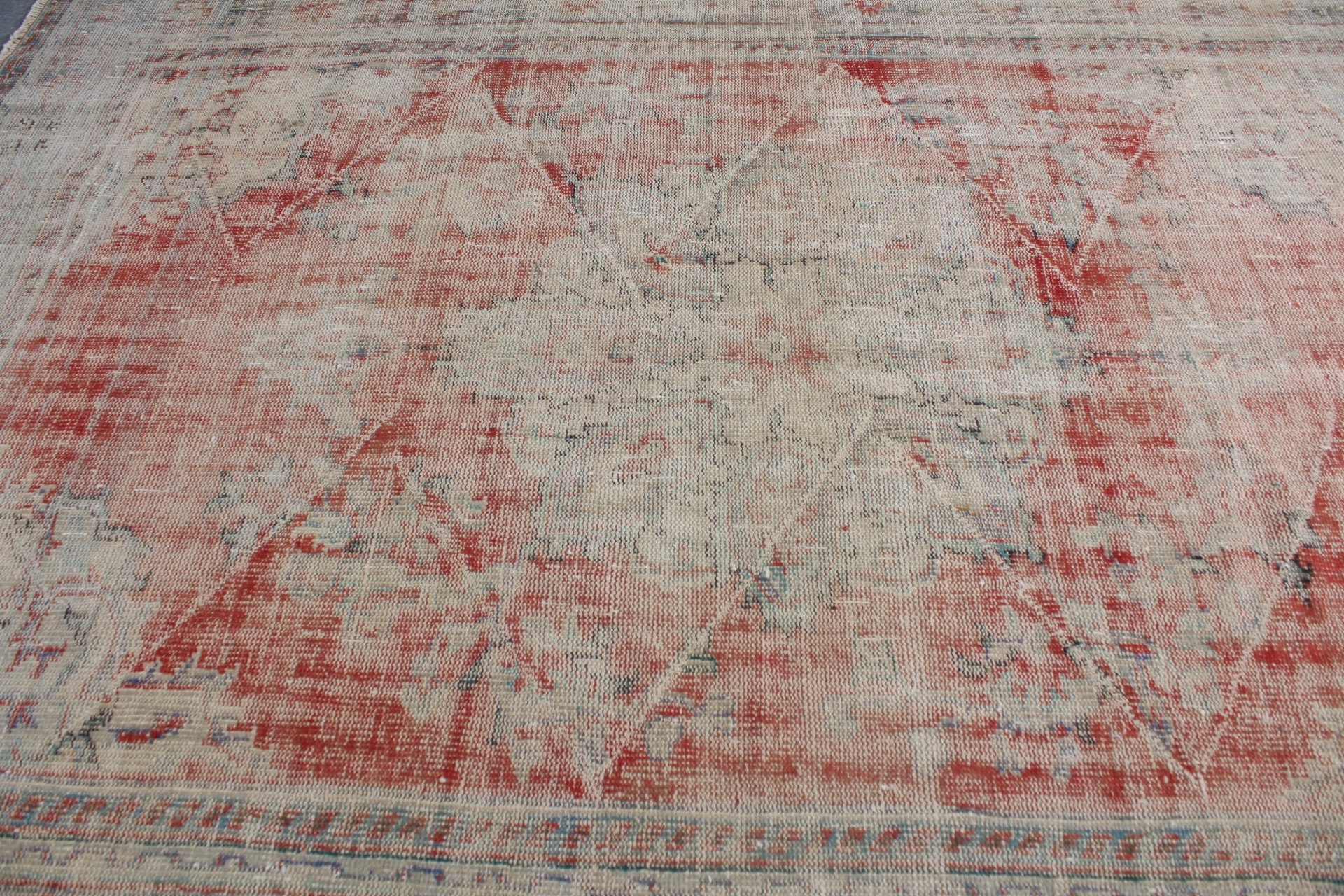 Vintage Rug, Home Decor Rug, Living Room Rug, Salon Rug, Aesthetic Rugs, Red Home Decor Rugs, Turkish Rug, Cool Rugs, 6.8x9.7 ft Large Rugs