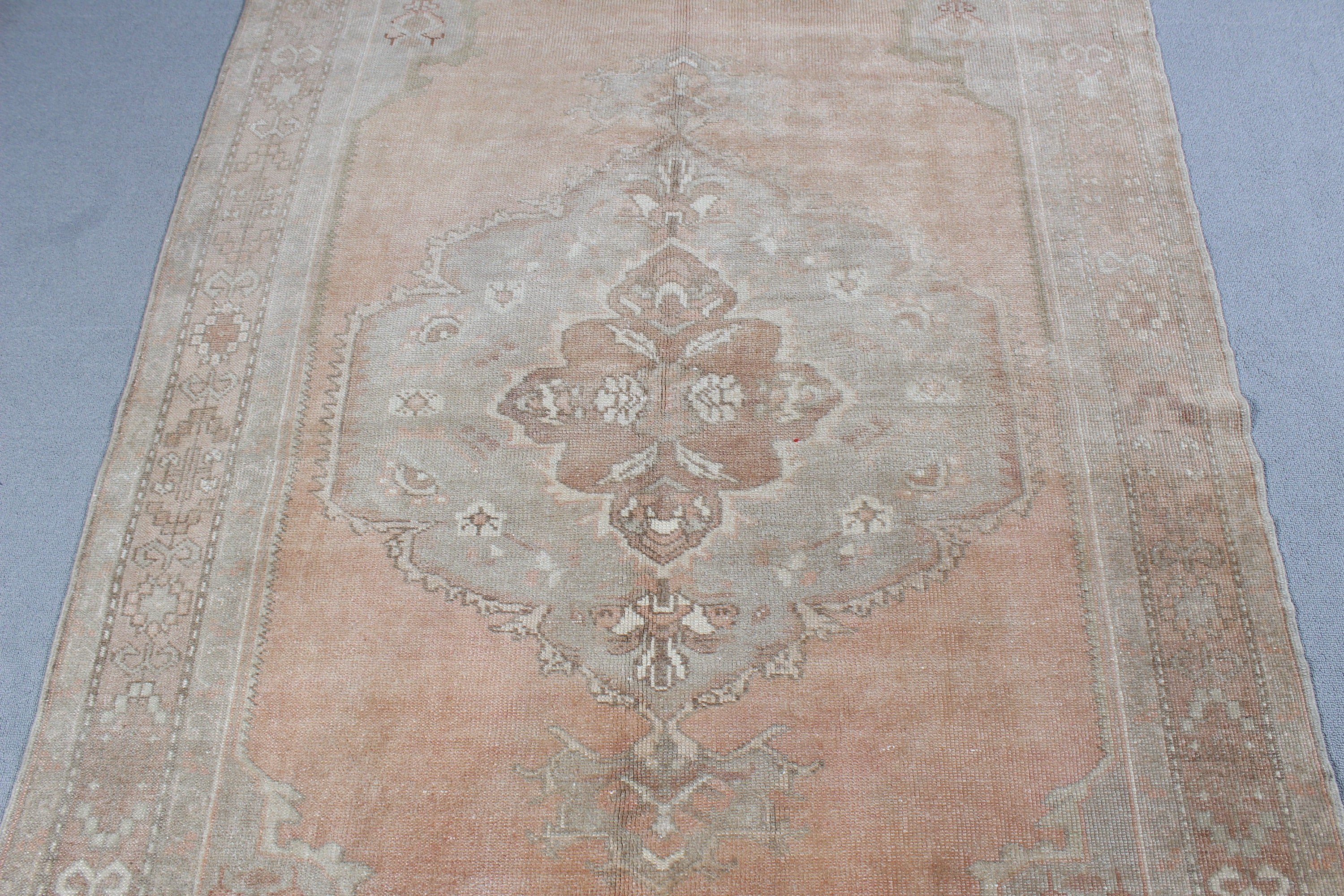 Oturma Odası Halısı, 4.3x7.4 ft Alan Halısı, Vintage Halı, Ev Dekor Halıları, Boho Halısı, Yatak Odası Halıları, Türk Halısı, Oryantal Halı, Kahverengi Ev Dekor Halısı