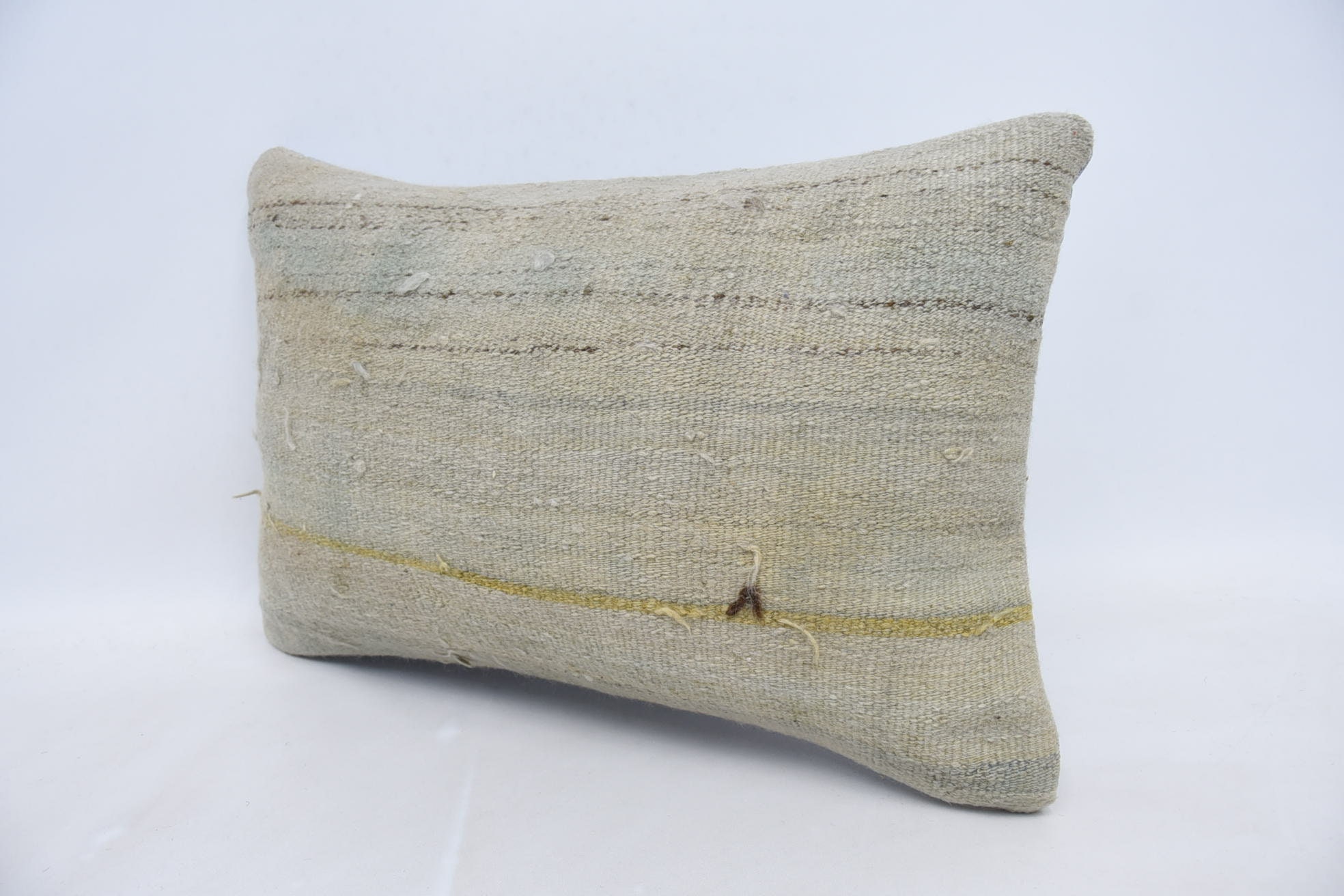 16"x24" Beige Pillow Sham, Handmade Kilim Cushion, Home Decor Pillow, Throw Kilim Pillow, Sofa Cushion, Tribal Pillow Case