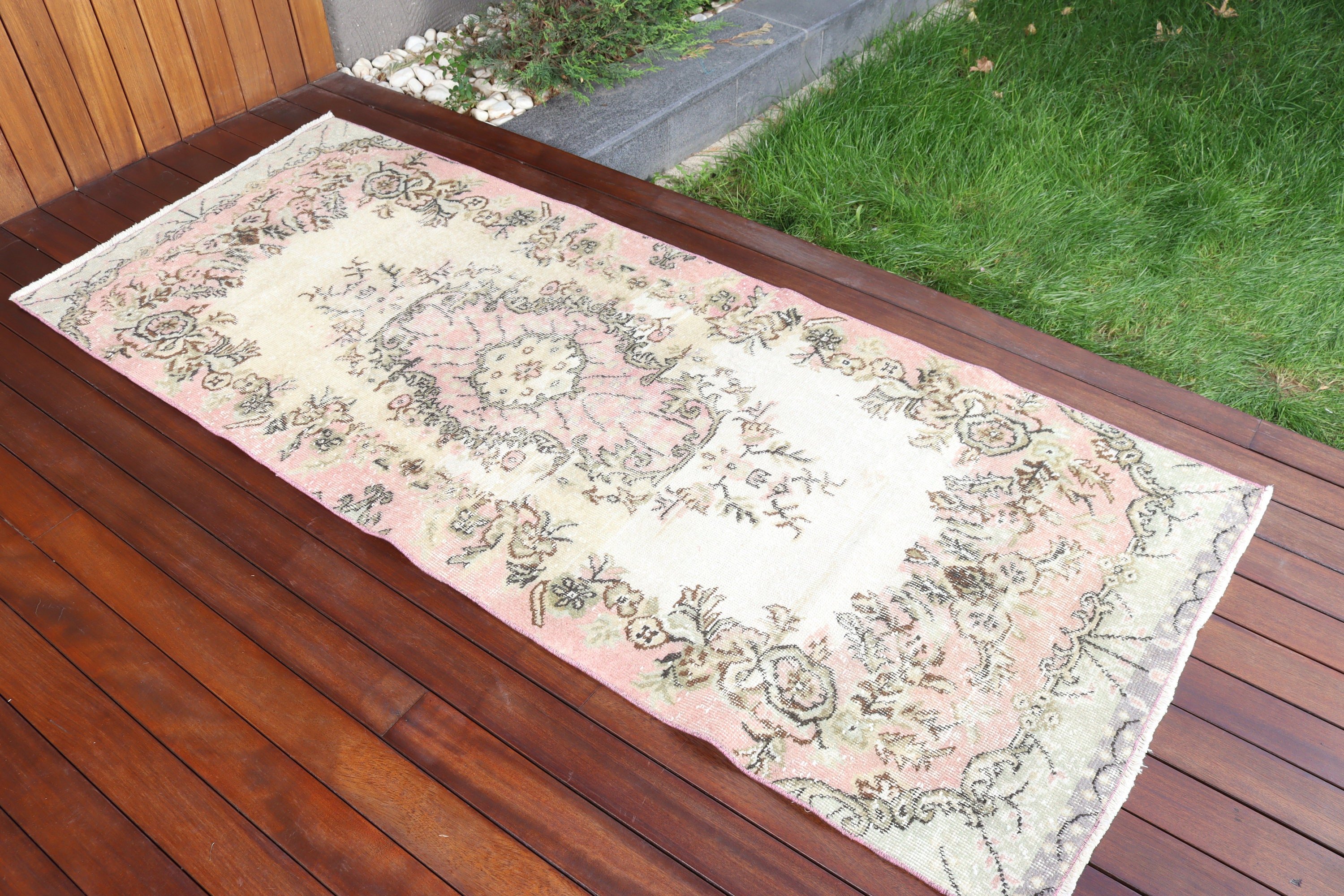 Türk Halıları, Oushak Halısı, Vurgulu Halılar, Mutfak Halısı, Bej Nötr Halılar, 2,9x7,2 ft Vurgulu Halılar, Yer Halıları, Vintage Halı, Yatak Odası Halısı