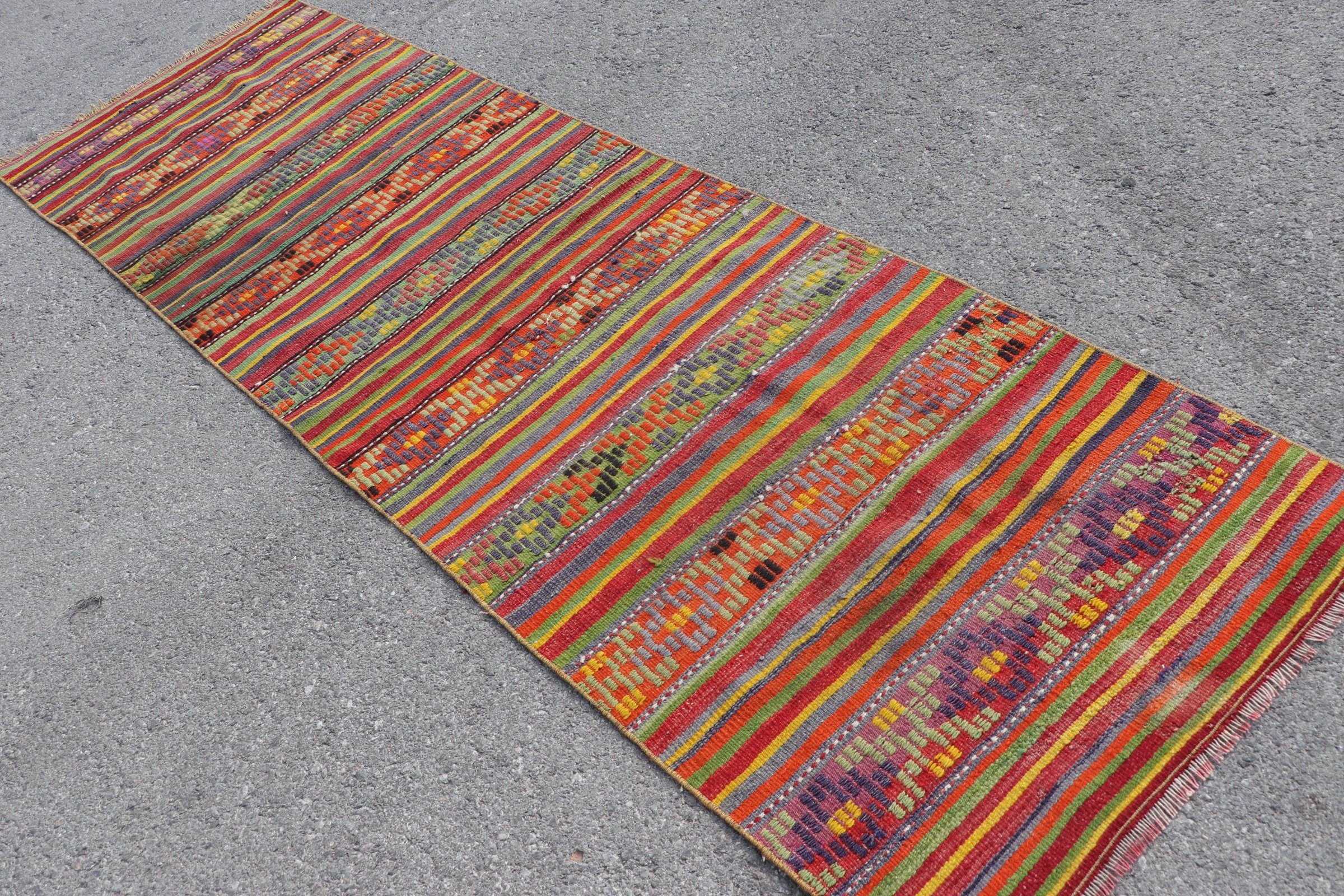 Koridor Halısı, Anadolu Halısı, Kilim, 3.1x9.6 ft Runner Halıları, Türk Halıları, Sarı Mutfak Halıları, Vintage Halılar, Yatak Odası Halıları, Retro Halılar