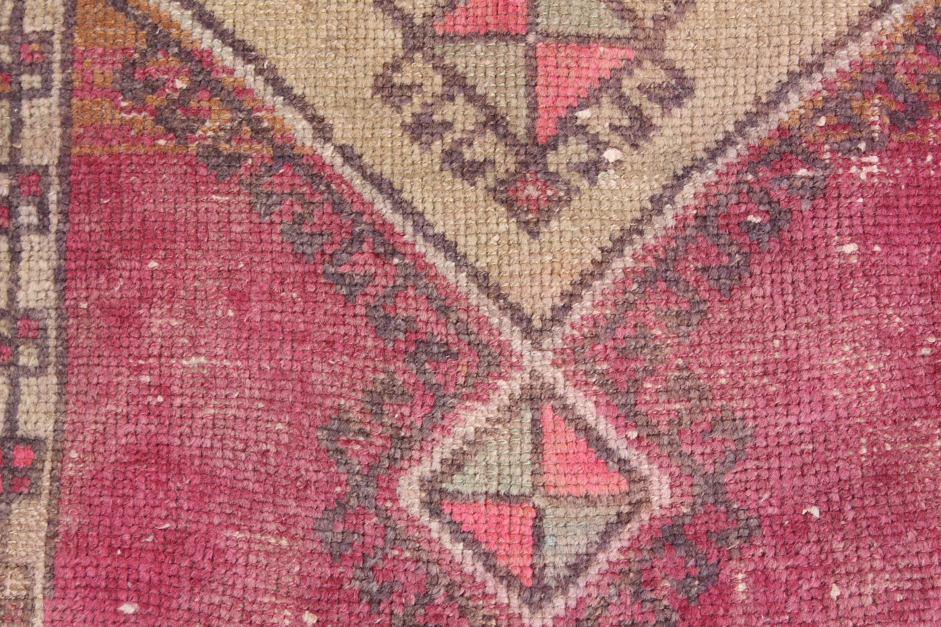 Handwoven Rug, Aesthetic Rug, Car Mat Rug, Turkish Rug, Kitchen Rugs, Oriental Rug, Pink  1.6x2.7 ft Small Rugs, Vintage Rugs