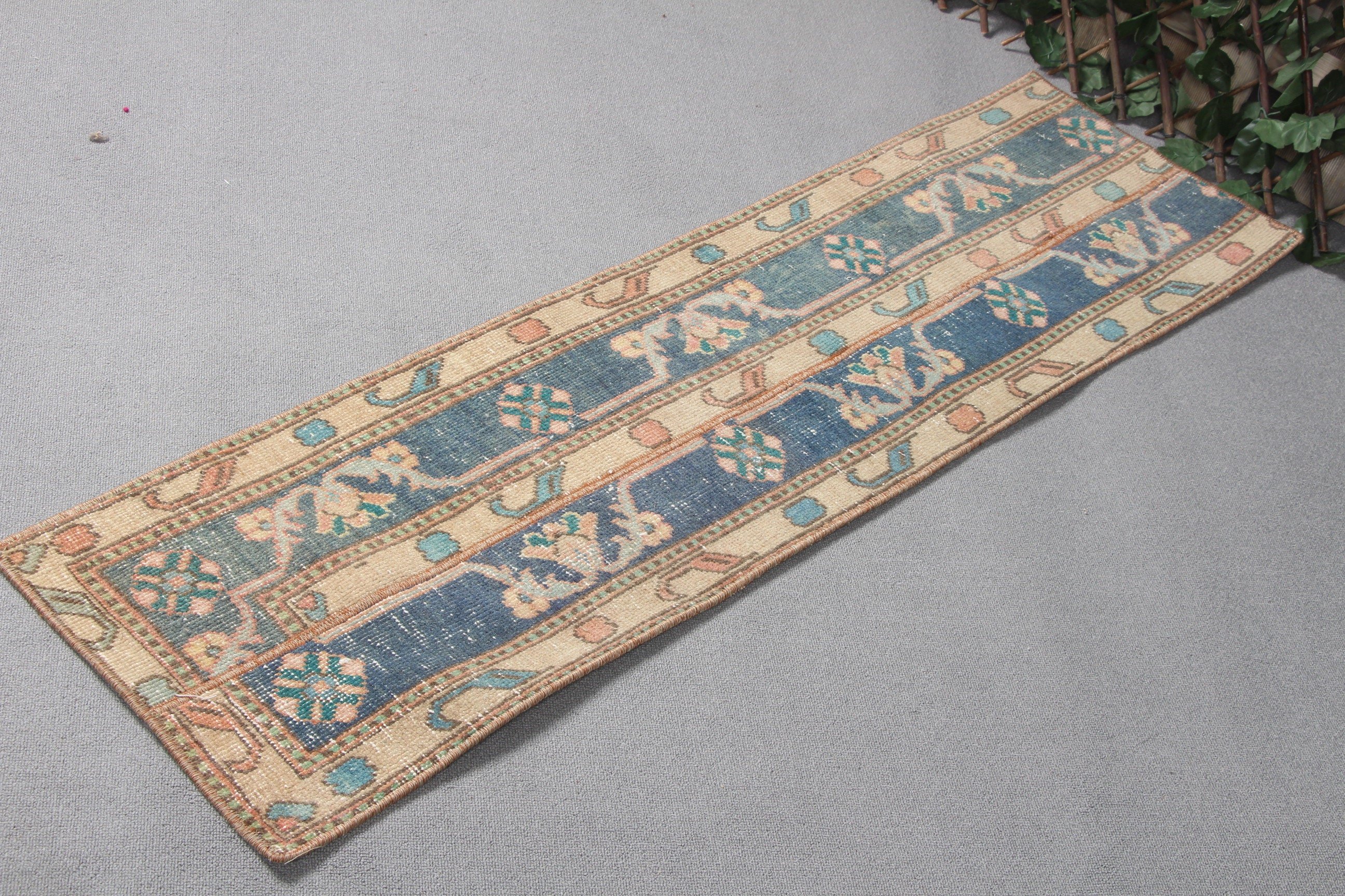 Nursery Rug, Turkish Rug, Anatolian Rug, Beige Home Decor Rug, Rugs for Nursery, 1.3x4.9 ft Small Rugs, Vintage Rug, Bath Rug, Floor Rug