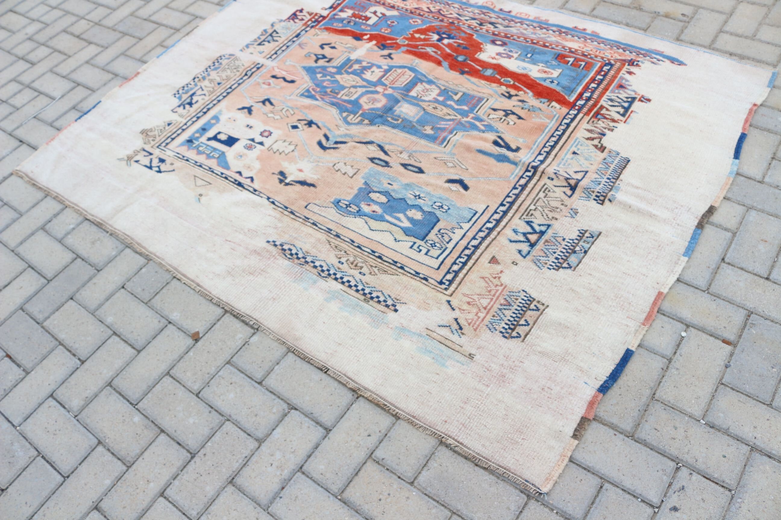 Turkish Rugs, Beige Kitchen Rug, Bedroom Rugs, Vintage Rug, Nursery Rug, Oriental Rug, Boho Area Rug Rugs, 6.2x4.9 ft Area Rugs, Cool Rug