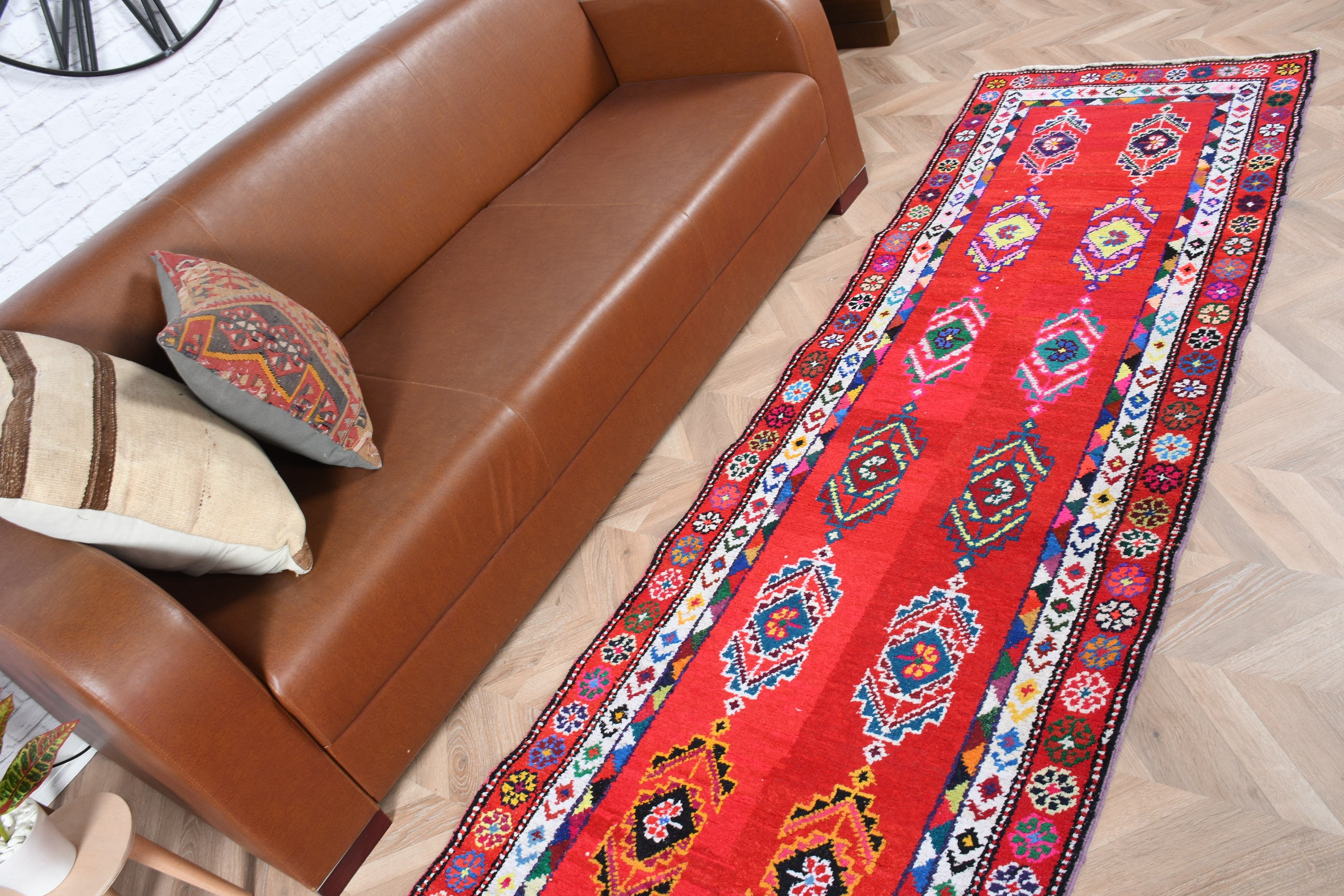 Pink Kitchen Rug, Vintage Rugs, Kitchen Rug, Rugs for Stair, 2.7x10.6 ft Runner Rug, Turkish Rug, Corridor Rugs, Stair Rug