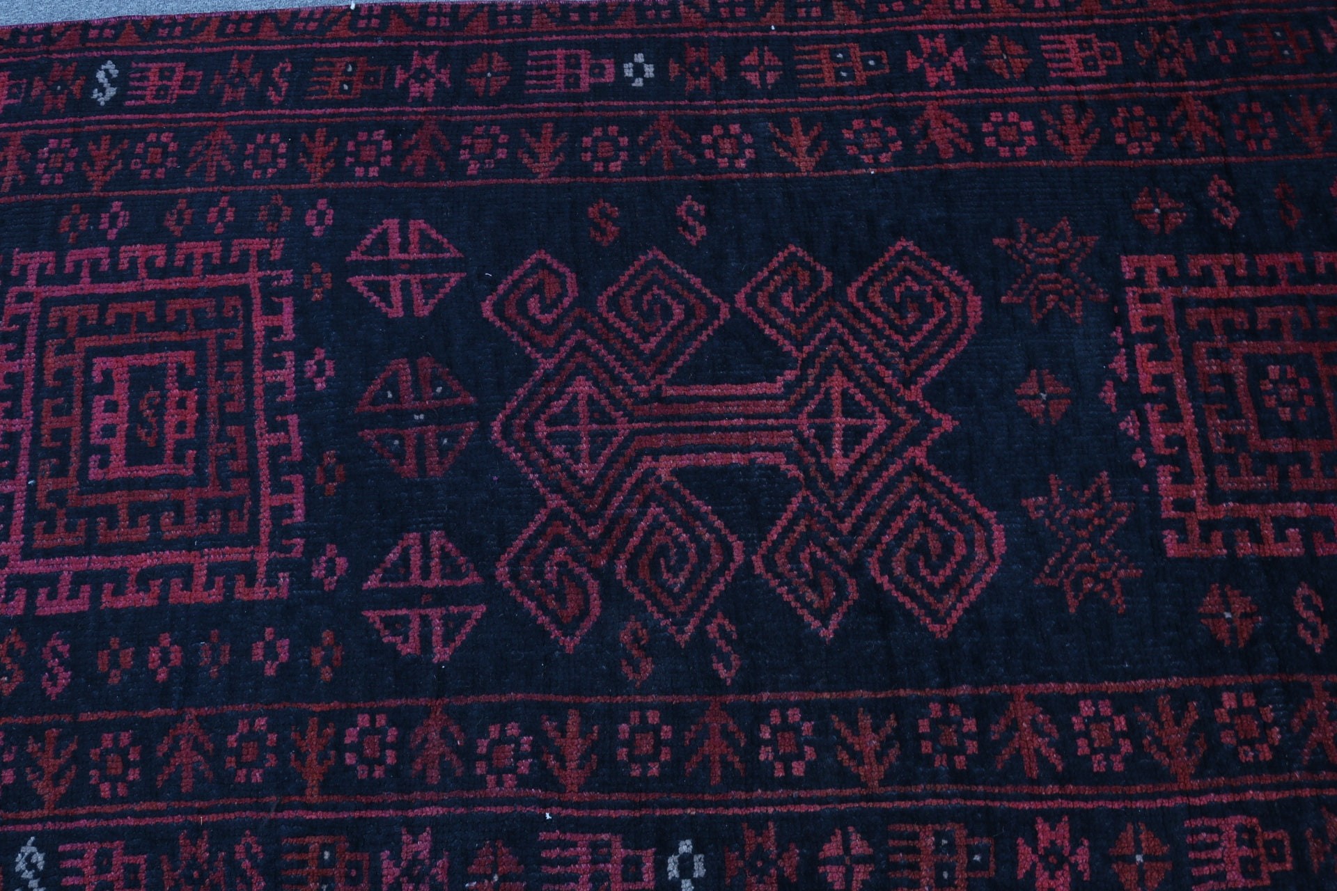 Anatolian Rugs, Hallway Rug, Vintage Rug, Turkish Rugs, Ethnic Rug, 3.1x10.4 ft Runner Rugs, Cool Rugs, Kitchen Rug, Black Wool Rug