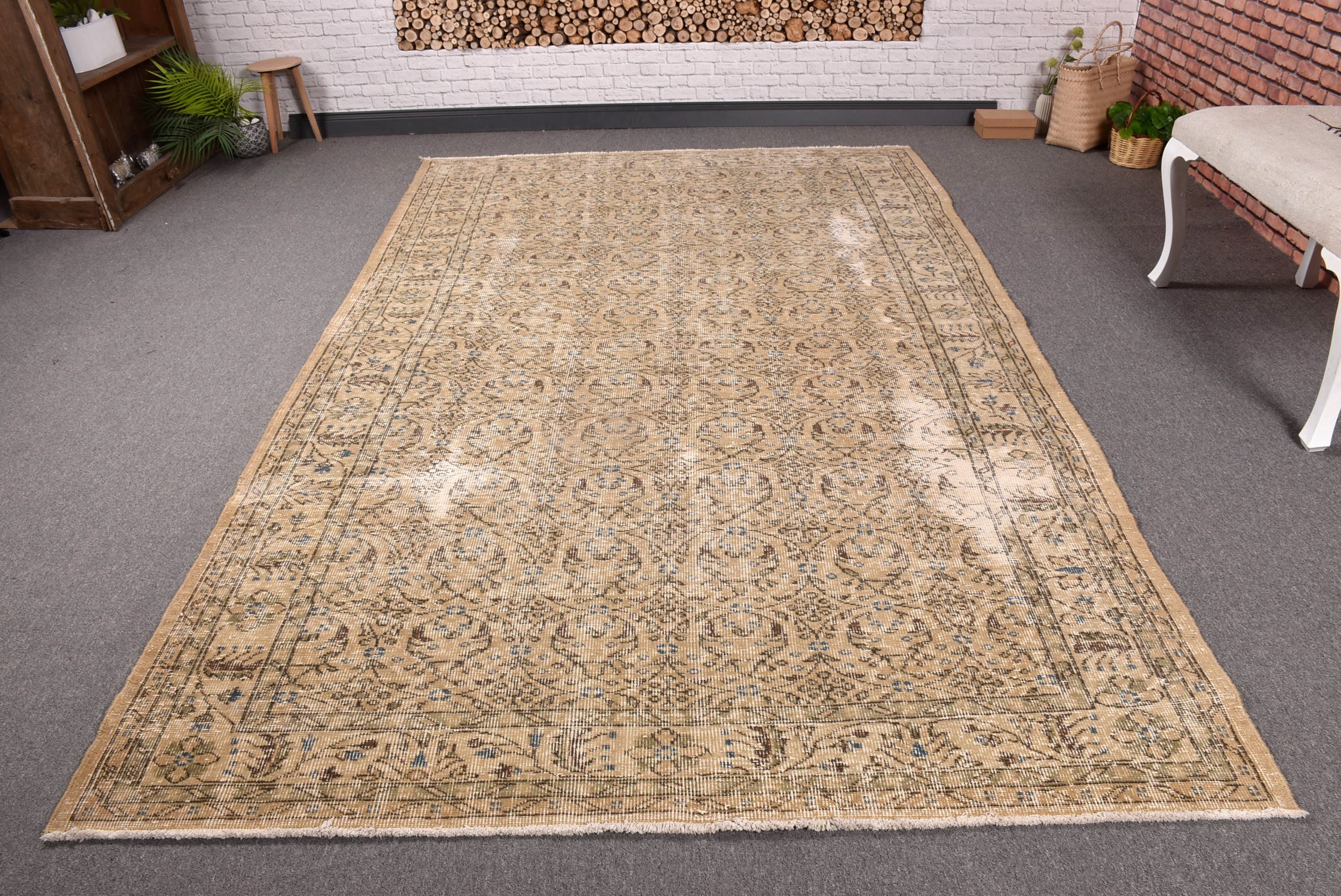 5.6x9.5 ft Büyük Halılar, Bej Boho Halı, Yatak Odası Halısı, Türk Halıları, Oturma Odası Halıları, Düz Dokuma Halı, Büyük Boho Halısı, Vintage Halılar