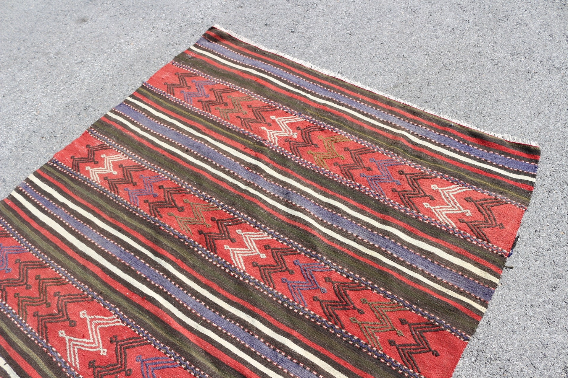 Yer Halısı, Kırmızı Oushak Halısı, Yemek Odası Halısı, Oushak Halısı, Kilim, Vintage Halılar, Oturma Odası Halıları, Türk Halıları, 5.2x8.5 ft Büyük Halı, Eski Halılar