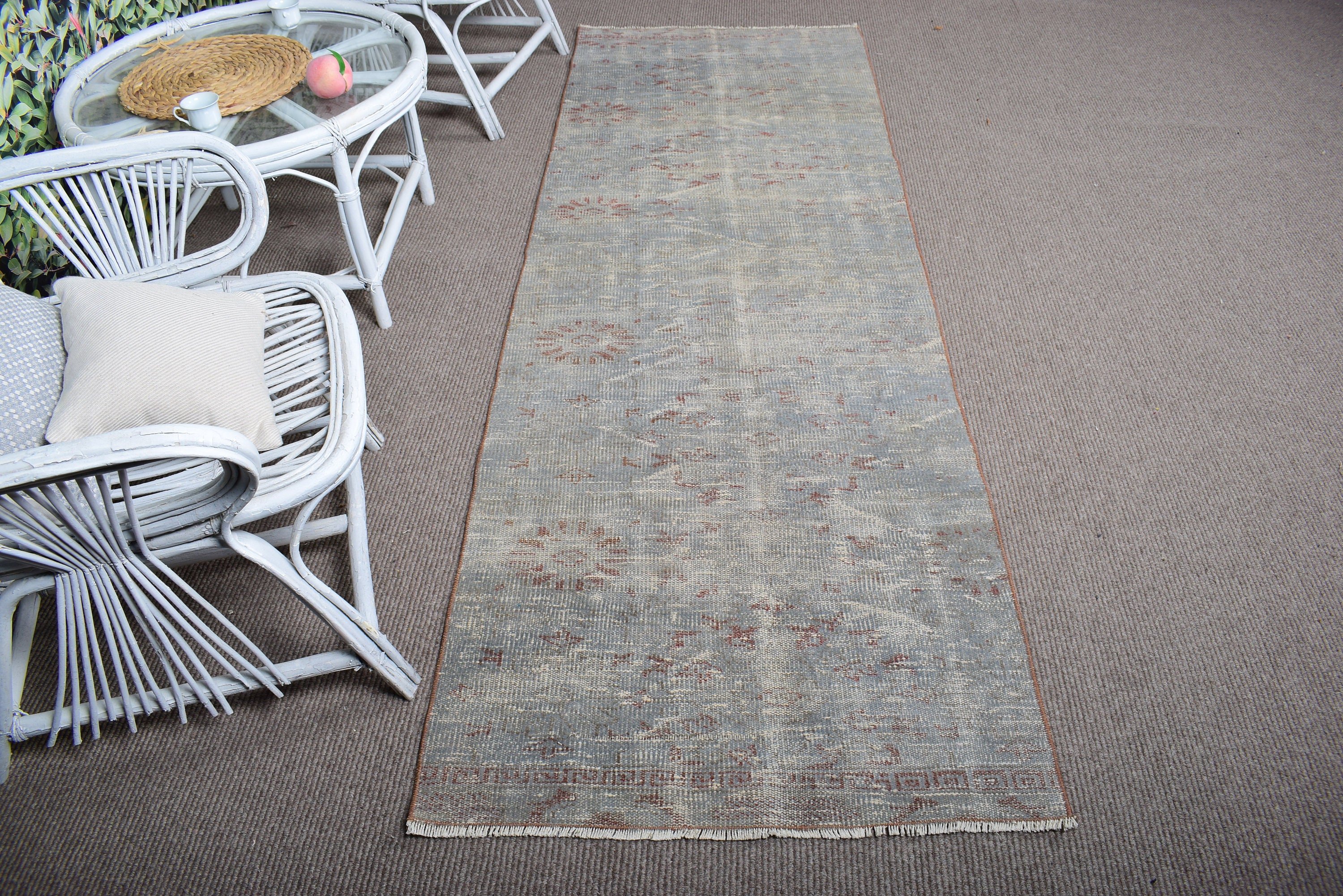 2.8x8.3 ft Runner Rugs, Outdoor Rugs, Vintage Rug, Turkish Rug, Gray Antique Rug, Beni Ourain Runner Rugs, Handwoven Rugs, Kitchen Rugs