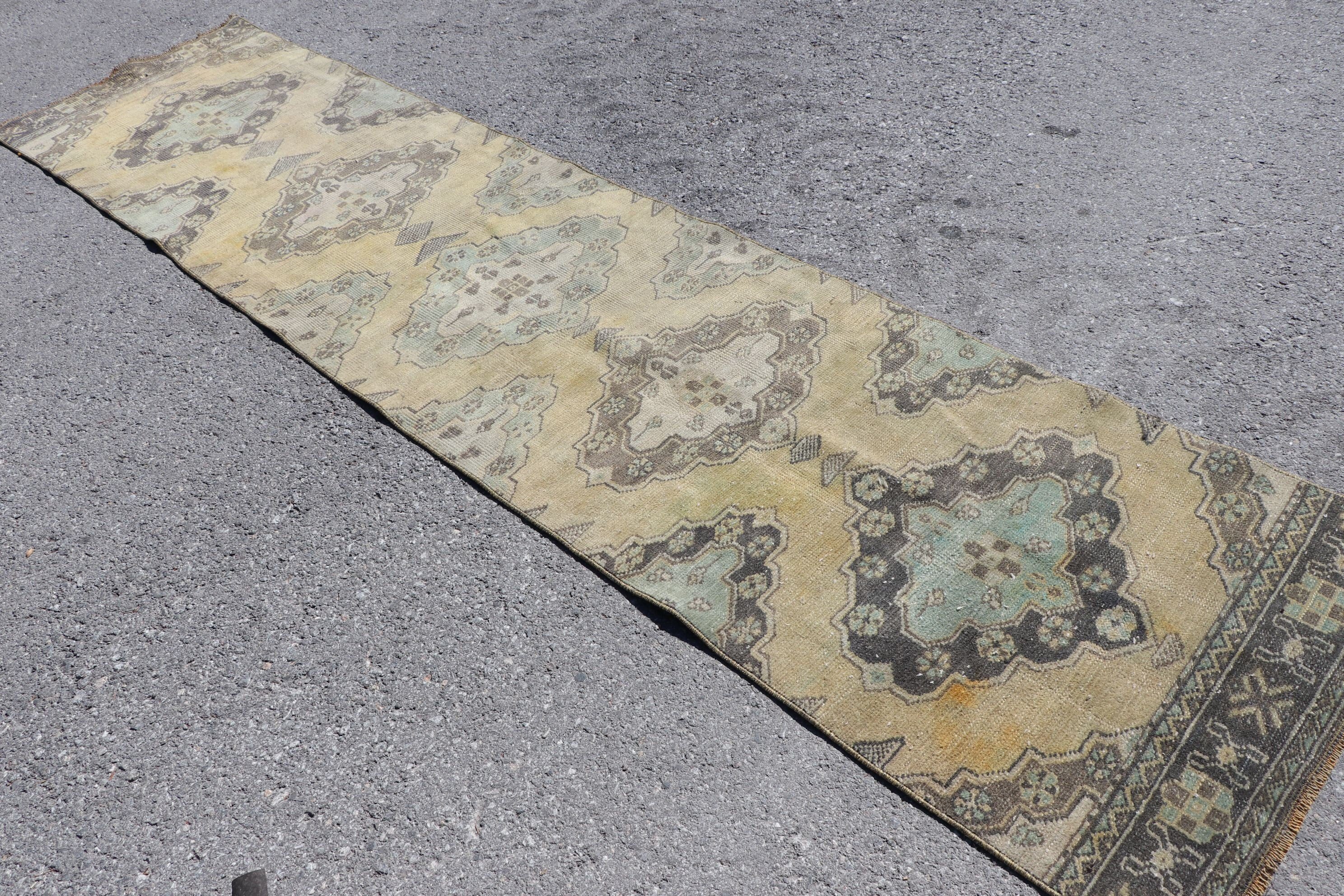 Vintage Halılar, 2.6x11 ft Runner Halıları, Sarı Fas Halıları, Ev Dekorasyonu Halıları, Anadolu Halıları, Koridor Halıları, Merdiven Halıları, Türk Halıları