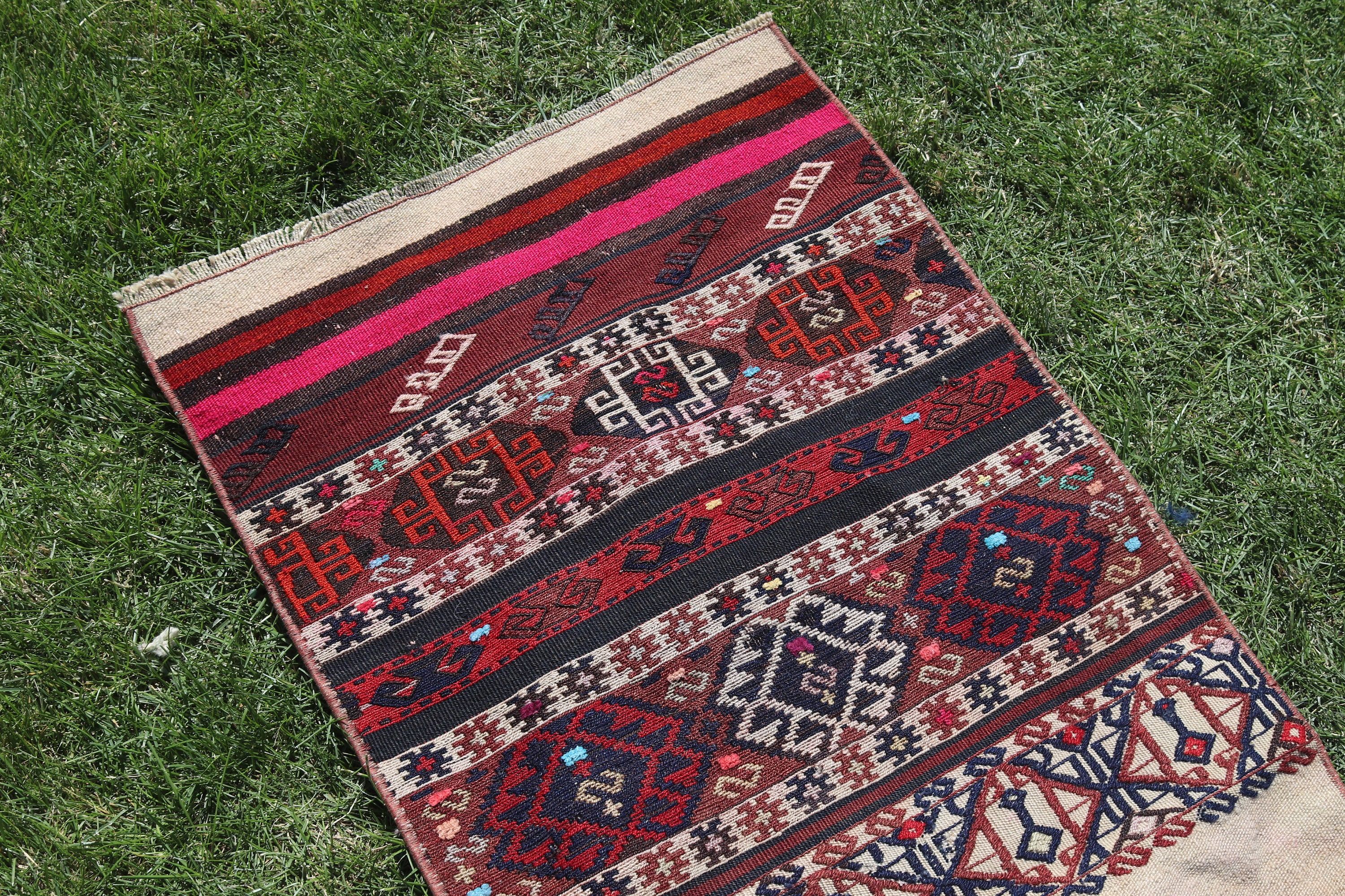 Koridor Halısı, Türk Halıları, Kırmızı Soğuk Halılar, Vintage Halı, Kilim, Oryantal Halılar, Koridor Halısı, Boho Halıları, 2,1x5,3 ft Yolluk Halıları