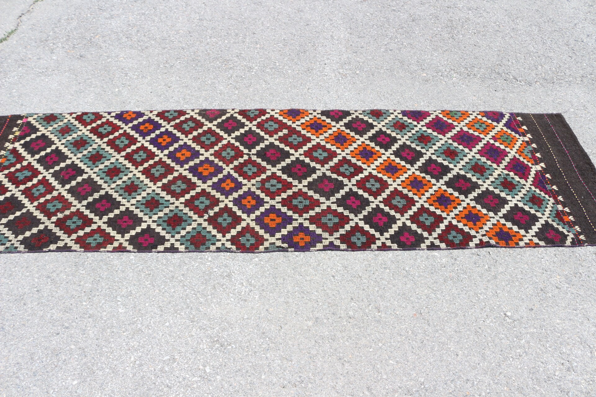 Koridor Halısı, 2.5x8.6 ft Runner Halısı, Kahverengi Ev Dekor Halısı, Vintage Halılar, Ev Dekor Halıları, Kilim, Türk Halıları, Merdiven Halısı