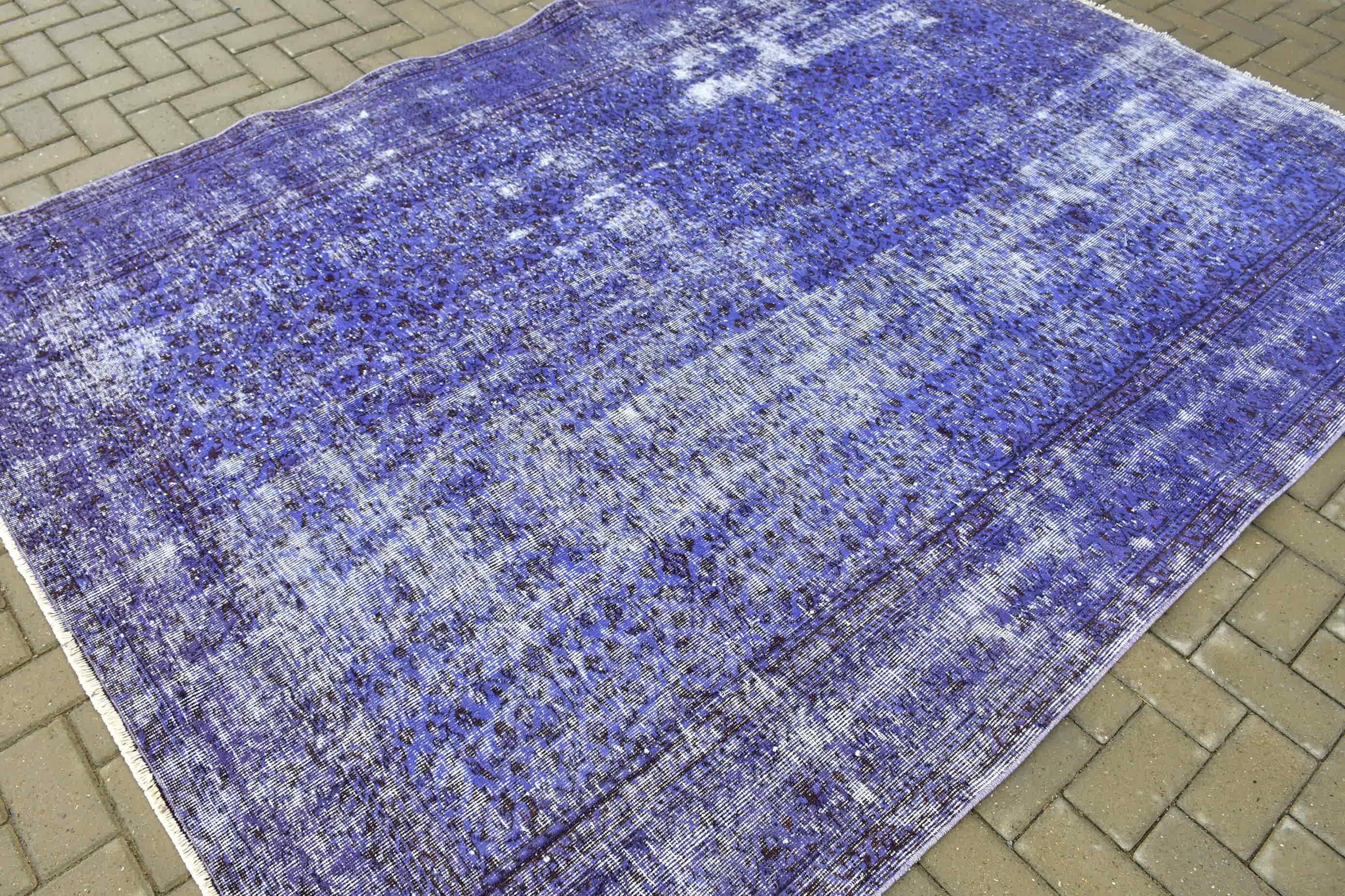 Turkish Rugs, Purple Moroccan Rugs, Living Room Rug, 6.5x9.2 ft Large Rug, Vintage Rugs, Dining Room Rug, Moroccan Rug, Antique Rugs