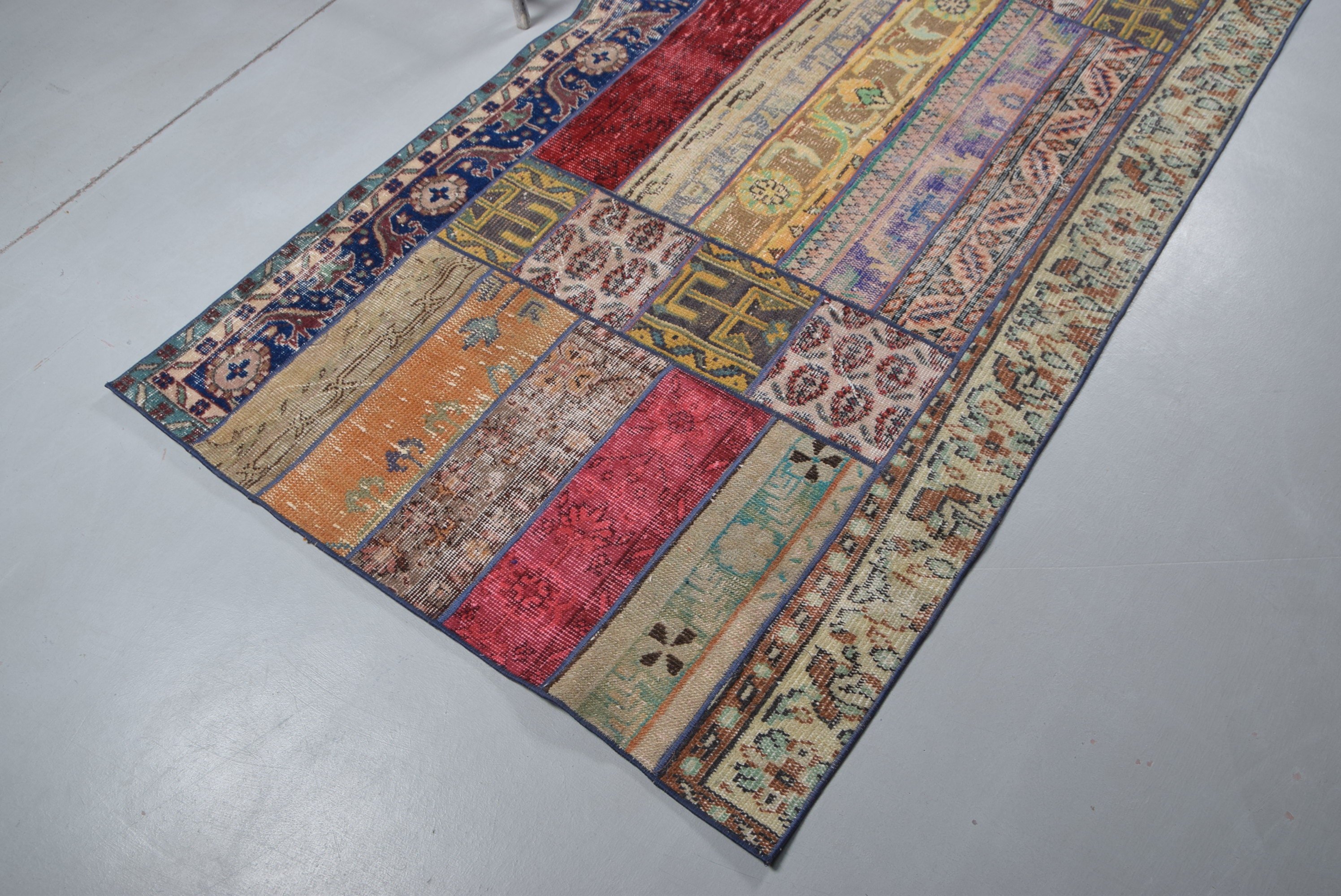 Living Room Rug, Vintage Rug, Art Rug, 3.8x7.6 ft Area Rugs, Turkish Rug, Kitchen Rug, Rugs for Indoor, Cool Rugs, Rainbow Anatolian Rug