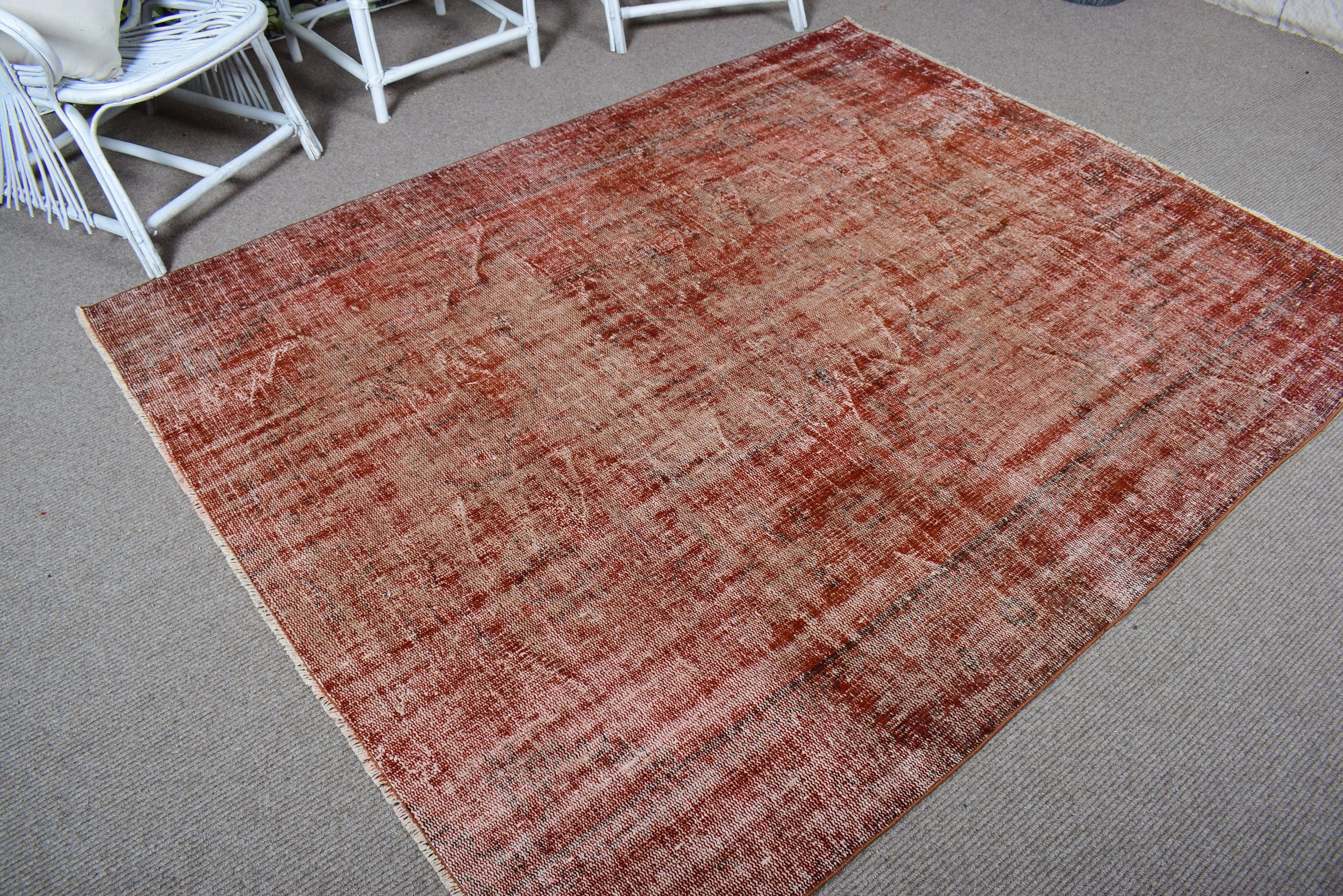 Brown Moroccan Rug, Living Room Rugs, Large Boho Rug, 5.7x7.3 ft Large Rug, Vintage Rugs, Cool Rug, Antique Rugs, Ethnic Rugs, Turkish Rug