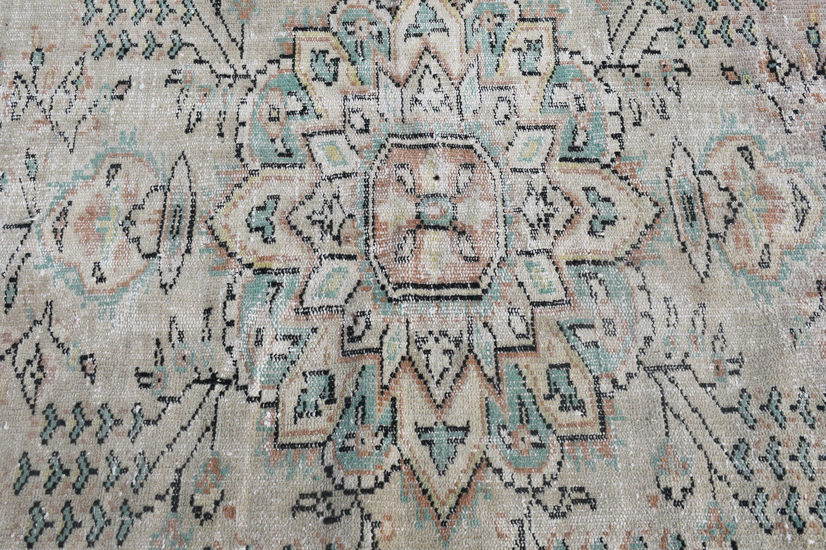 Oturma Odası Halıları, Vintage Halılar, Sanat Halısı, Yün Halılar, Yeşil 5.8x9.1 ft Büyük Halı, Türk Halıları, Oryantal Halı, Salon Halıları