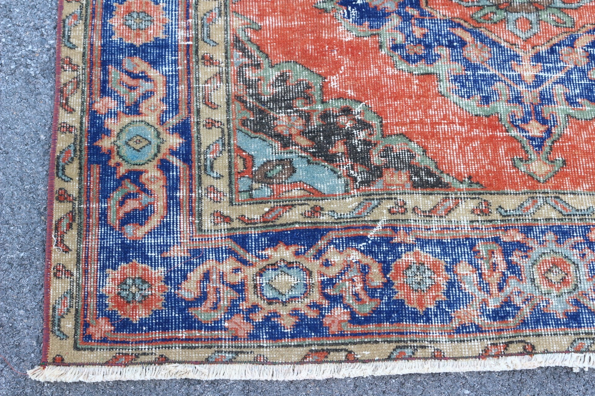 Vintage Rug, Home Decor Rug, Red Kitchen Rugs, Pastel Rugs, Oriental Rugs, 4.7x11.4 ft Large Rug, Living Room Rug, Salon Rug, Turkish Rugs