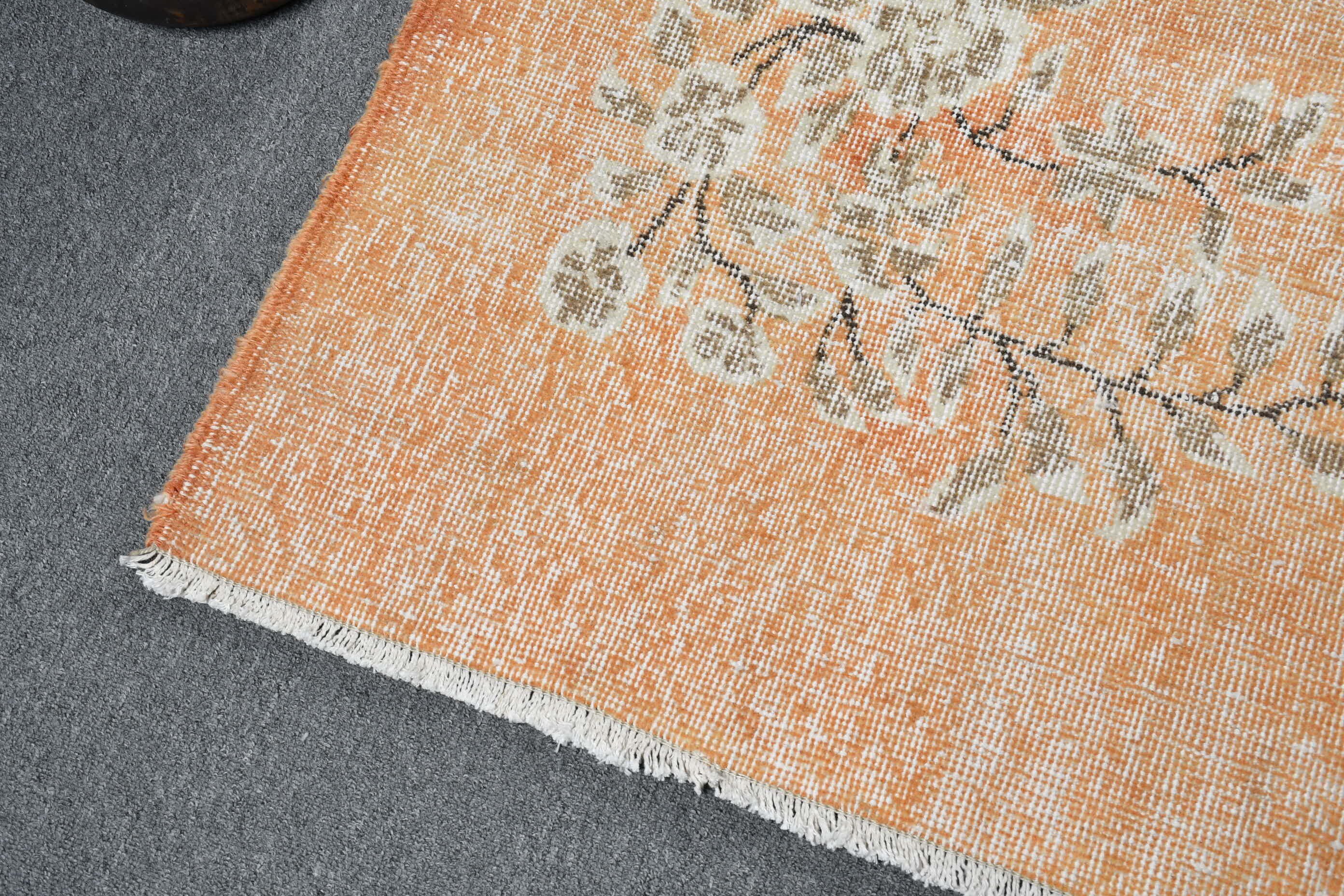 Living Room Rug, Turkish Rug, Pastel Rugs, Orange Oriental Rug, 5.6x8.7 ft Large Rug, Bedroom Rugs, Vintage Rug, Wool Rugs