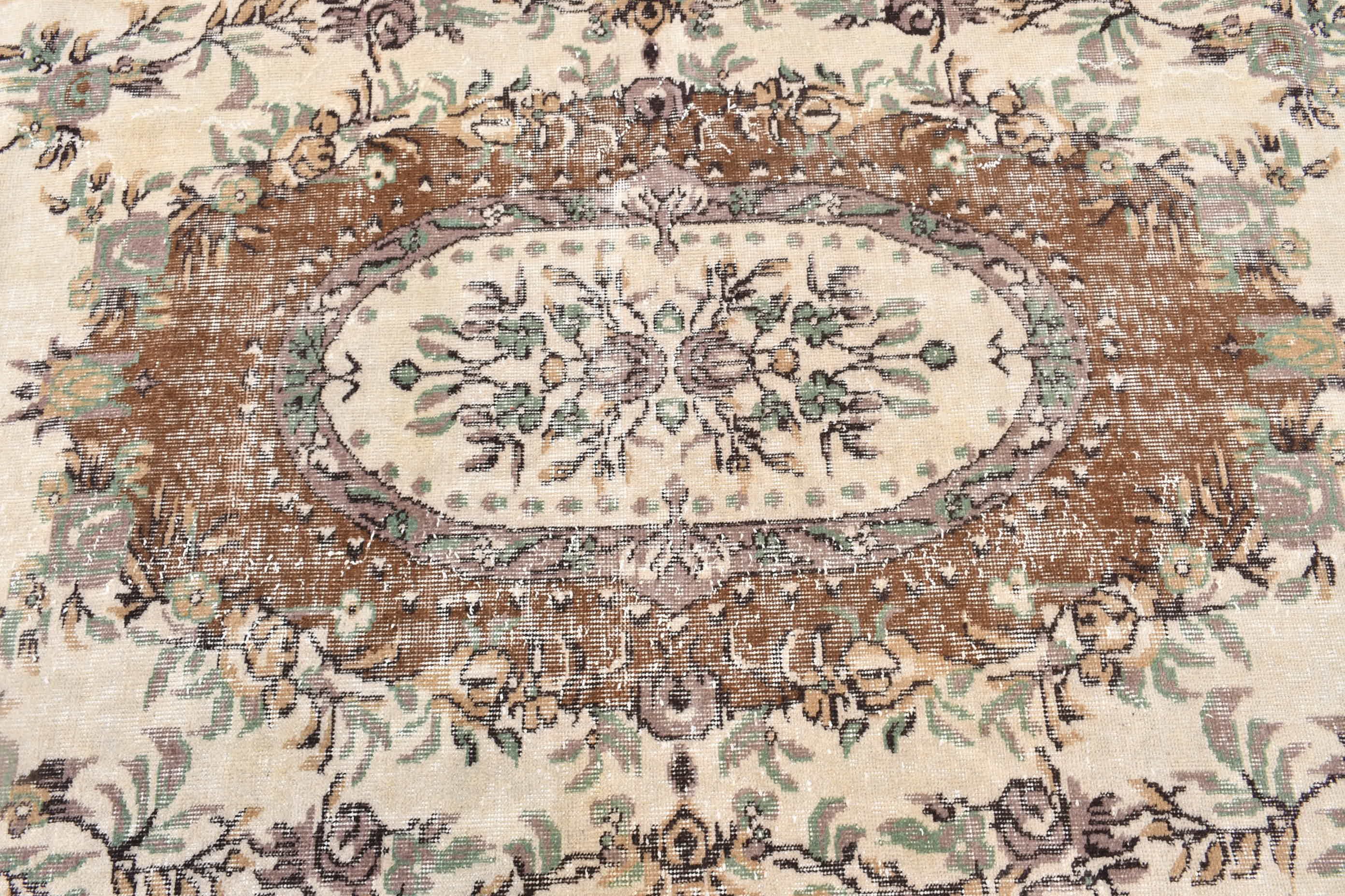 Bedroom Rugs, Beige  3.9x9 ft Area Rug, Anatolian Rugs, Nursery Rugs, Pale Rugs, Vintage Rug, Rugs for Indoor, Turkish Rug