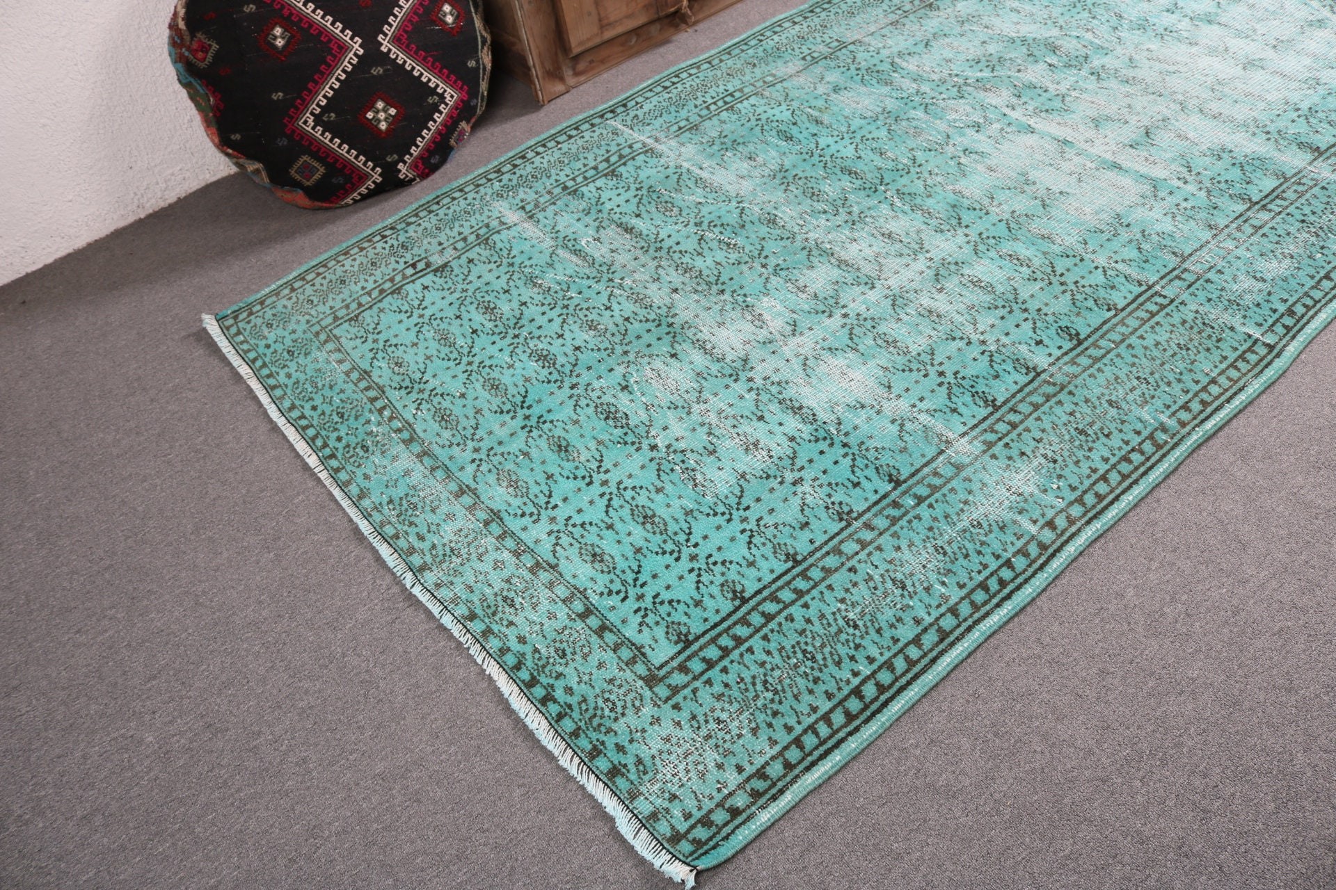 Outdoor Rug, Wool Rugs, Bedroom Rugs, Green Modern Rugs, Large Boho Rug, Vintage Rug, Handwoven Rugs, Turkish Rugs, 4.9x8.5 ft Large Rug