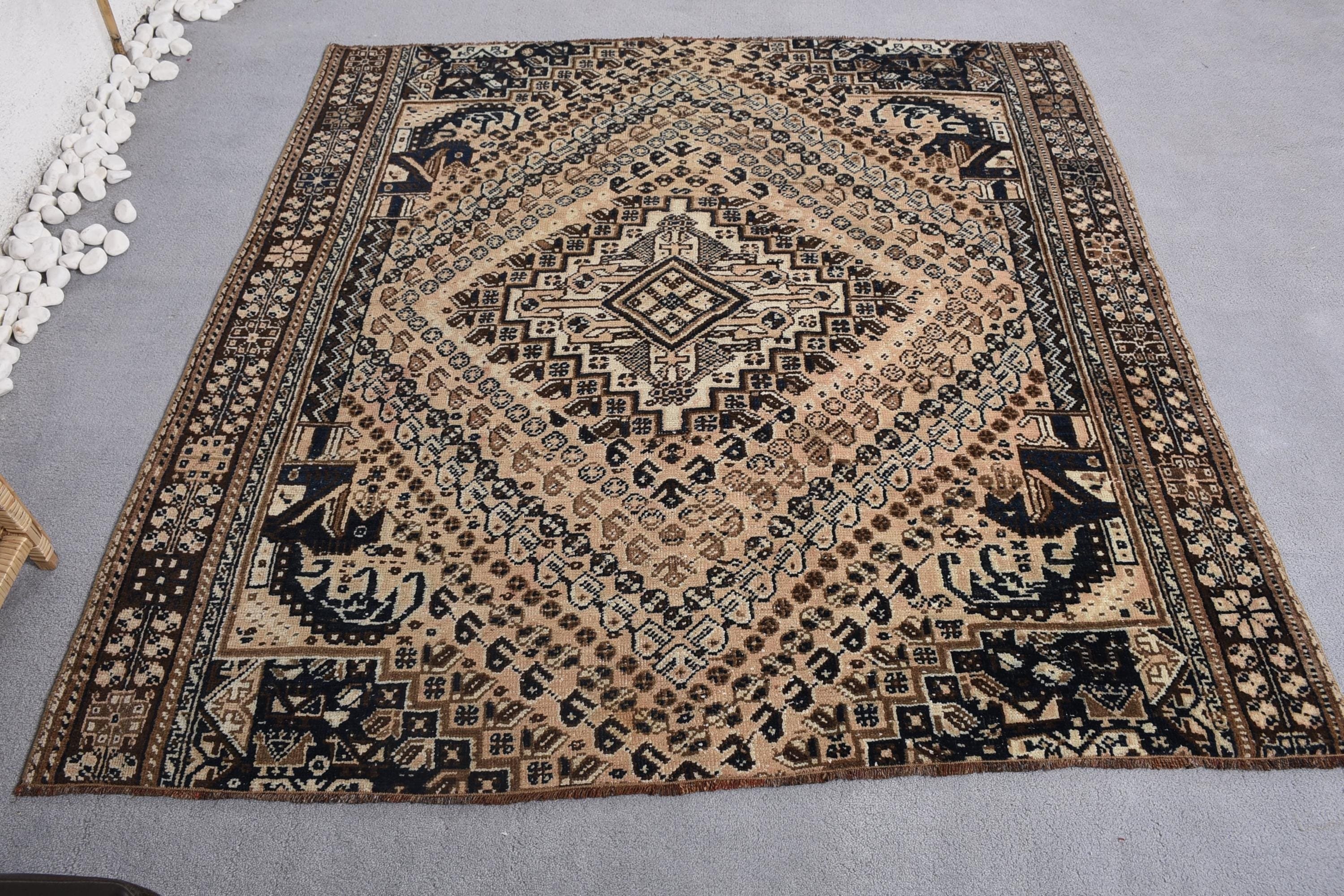 Lüks Halı, Vintage Alan Halıları, Vintage Halılar, Turuncu Modern Halı, Mutfak Halıları, Türk Halısı, Yer Halıları, El Dokuma Halılar, 5,5x5,4 ft Alan Halısı