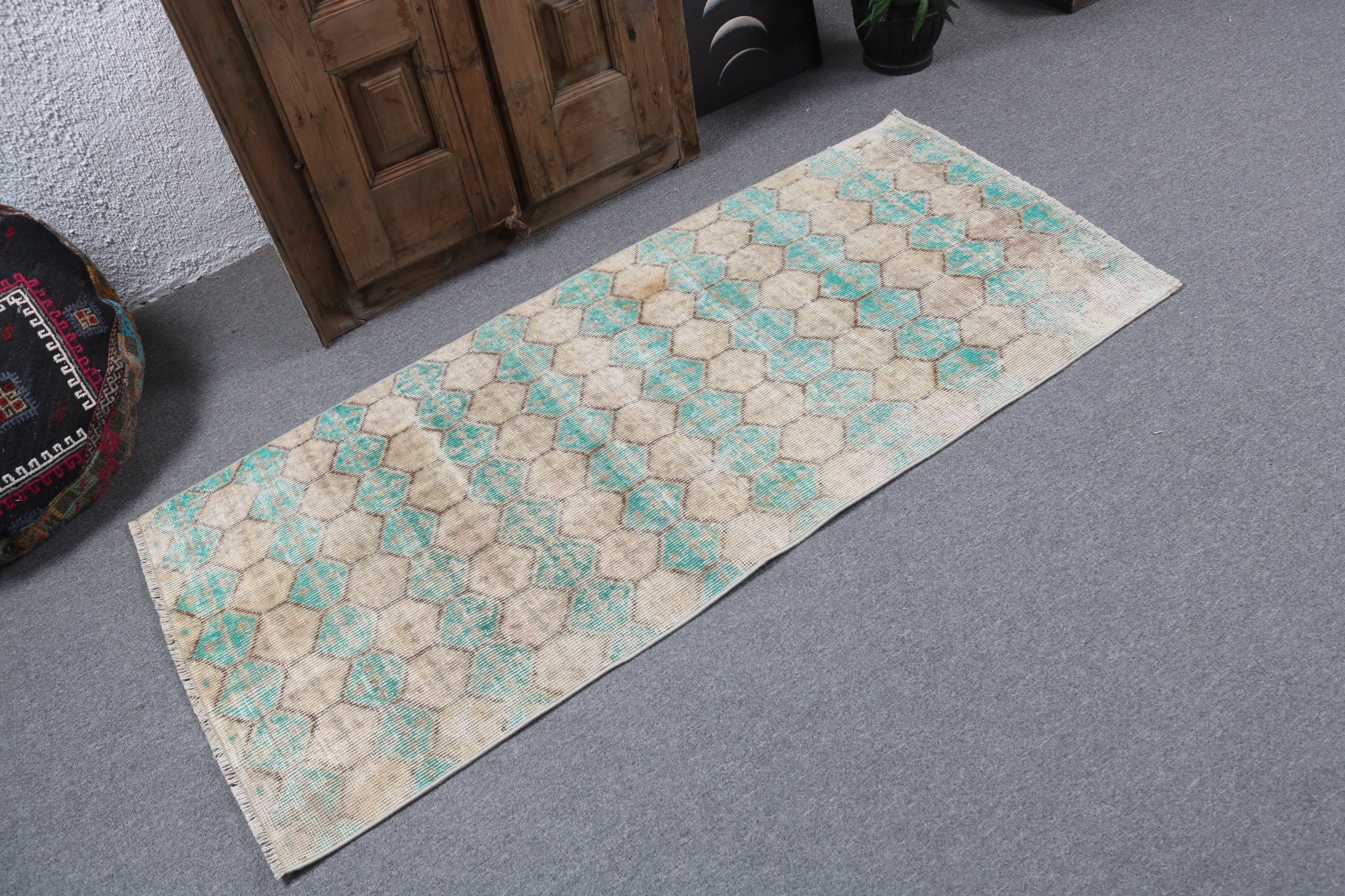 Mutfak Halıları, Boho Halıları, Kahverengi Geometrik Halı, Ev Dekorasyonu Halıları, Türk Halıları, Paspas Halıları, Giriş Halıları, Vintage Halılar, 2,5x5,5 ft Küçük Halılar