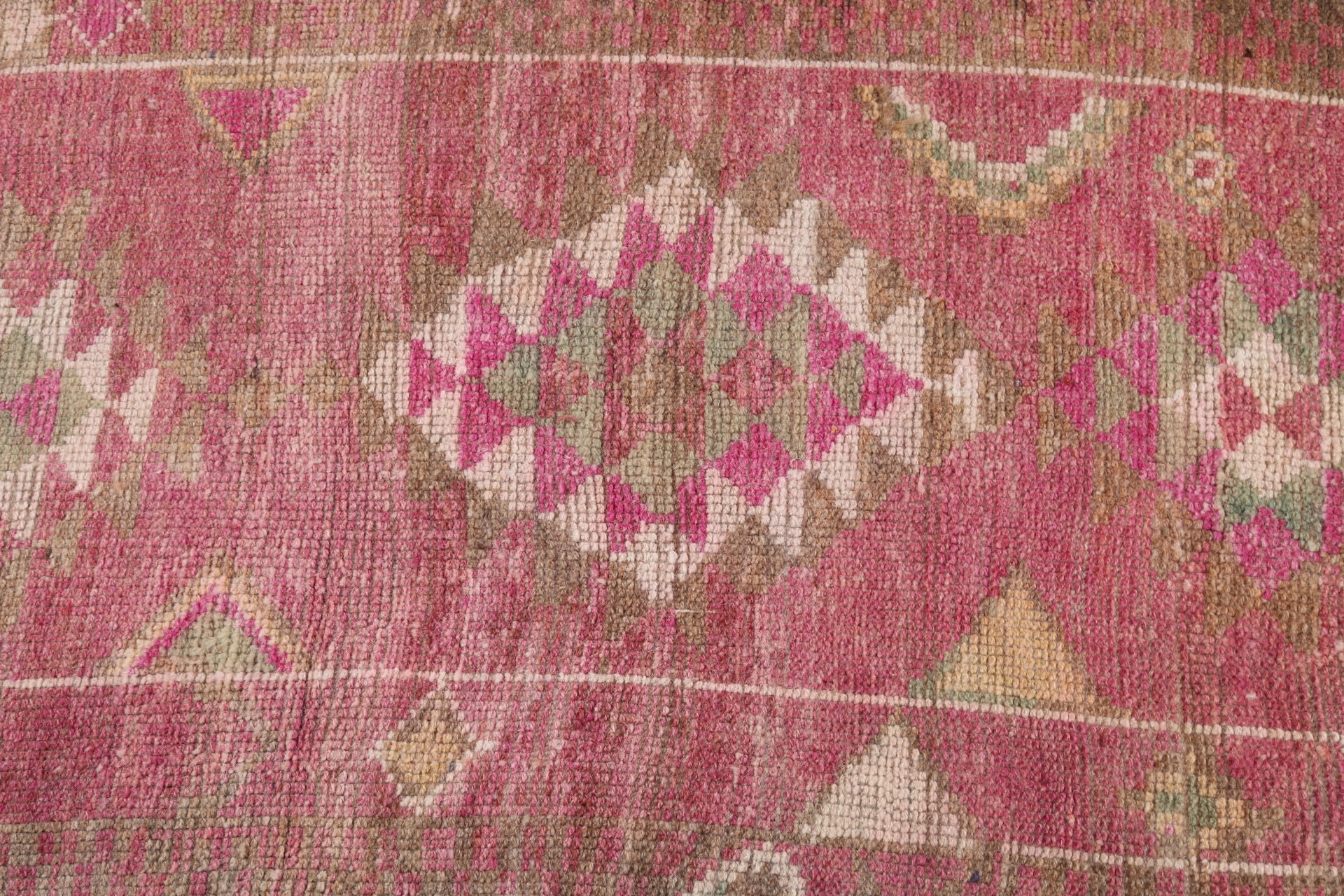 Pink Oriental Rugs, Kitchen Rugs, Vintage Rug, Aesthetic Rug, Hallway Rug, 2.7x11.6 ft Runner Rugs, Stair Rug, Luxury Rugs, Turkish Rug