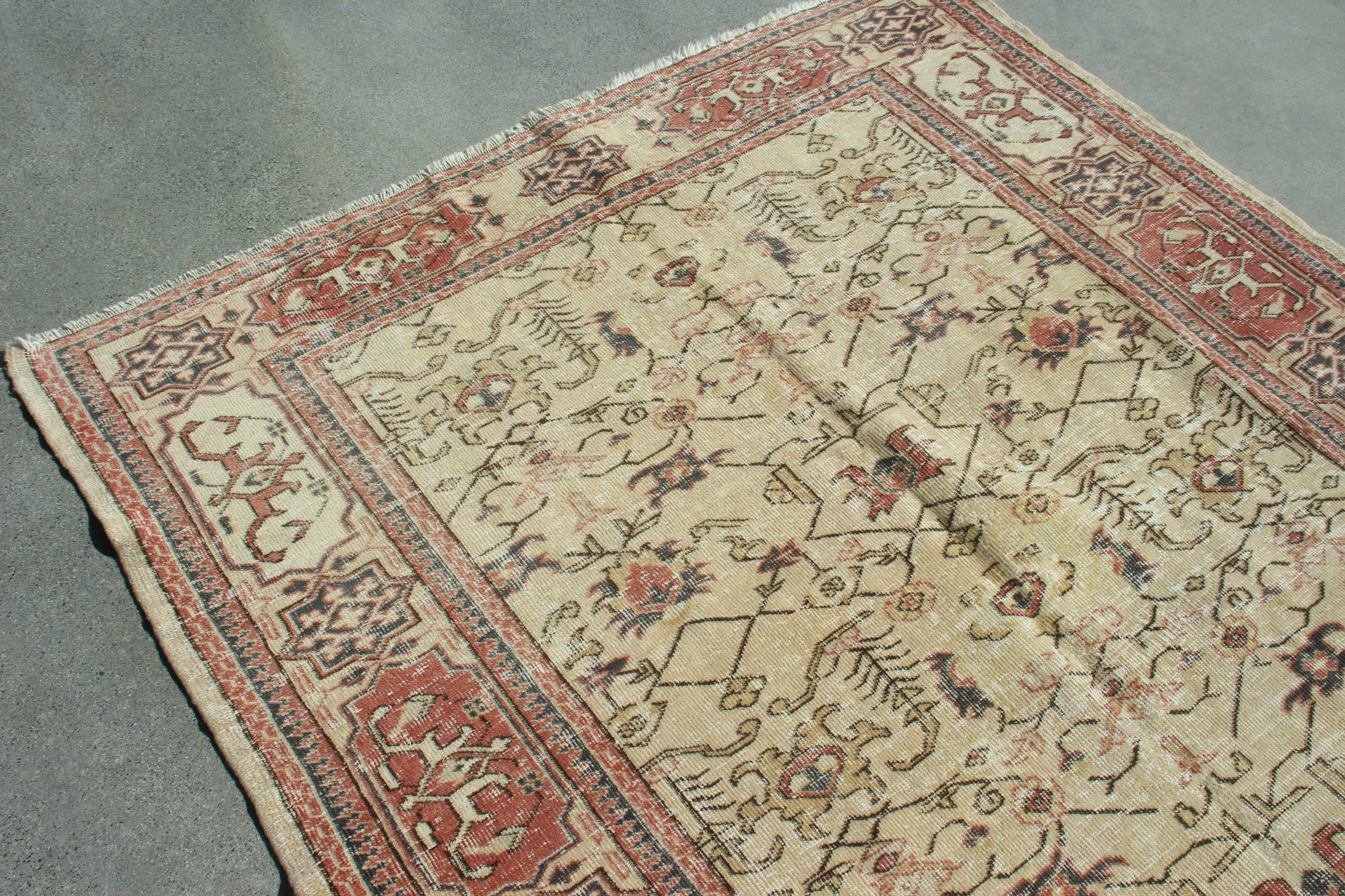 Dining Room Rugs, Floor Rug, Vintage Rug, Kitchen Rugs, 5x7.8 ft Area Rug, Boho Rugs, Turkish Rugs, Ethnic Rugs, Red Oriental Rugs