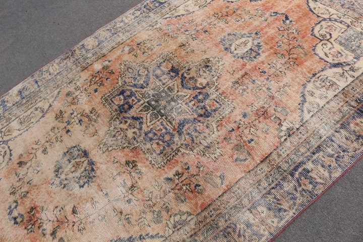 6.1x9.4 ft Büyük Halı, Salon Halıları, Etnik Halı, Yemek Odası Halısı, Vintage Halı, Yatak Odası Halısı, Turuncu Fas Halısı, Türk Halıları, Havalı Halılar