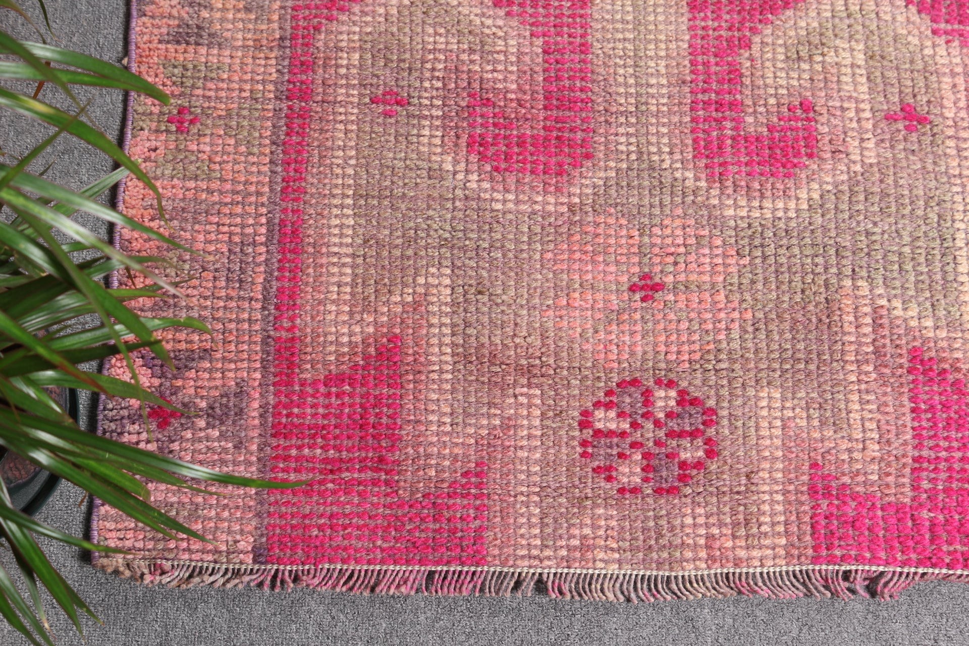 Anatolian Rugs, Rugs for Hallway, Pink Moroccan Rugs, 3.1x8.4 ft Runner Rugs, Stair Rug, Vintage Rug, Turkish Rug, Oriental Rug, Art Rug