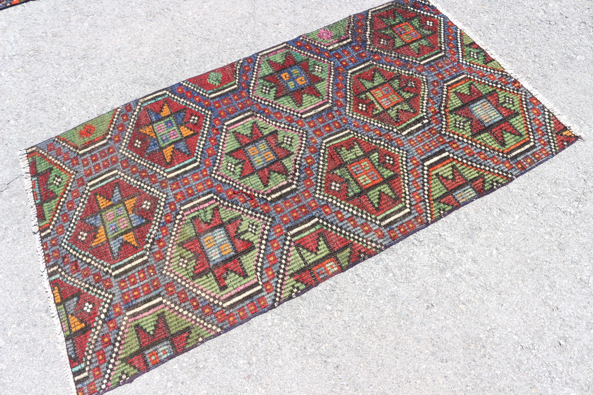 Kilim, Mutfak Halısı, Yün Halı, Oushak Halısı, Kahverengi Oushak Halısı, Türk Halısı, Yatak Odası Halısı, Vintage Halı, Doğal Halılar, 2,9x5,2 ft Accent Halı