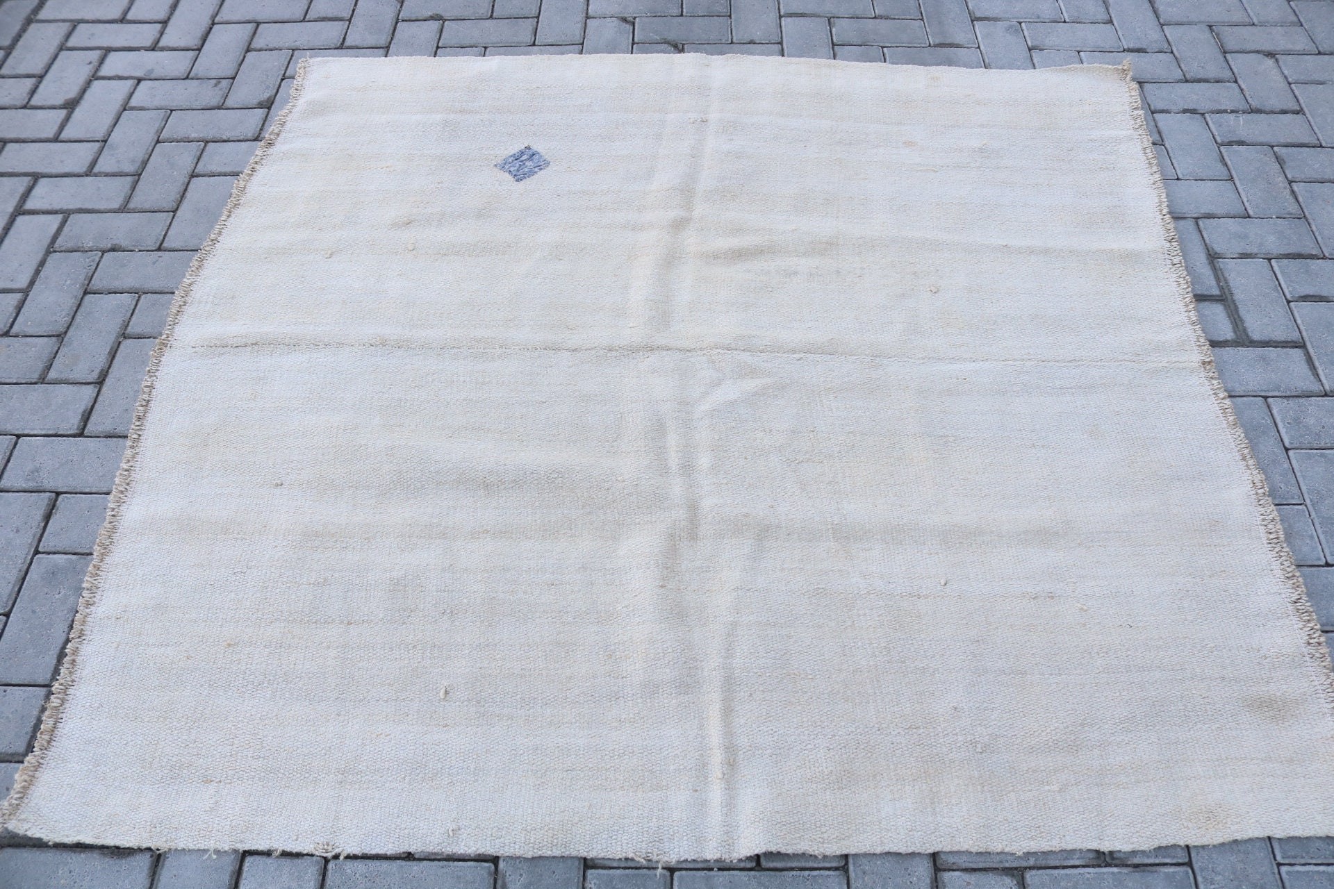 Vintage Halı, 5.2x5.3 ft Alan Halısı, Yer Halıları, Türk Alan Kilim Halıları, Oryantal Halı, İç Mekan Halısı, Yün Halı, Türk Halısı, Çocuk Halıları