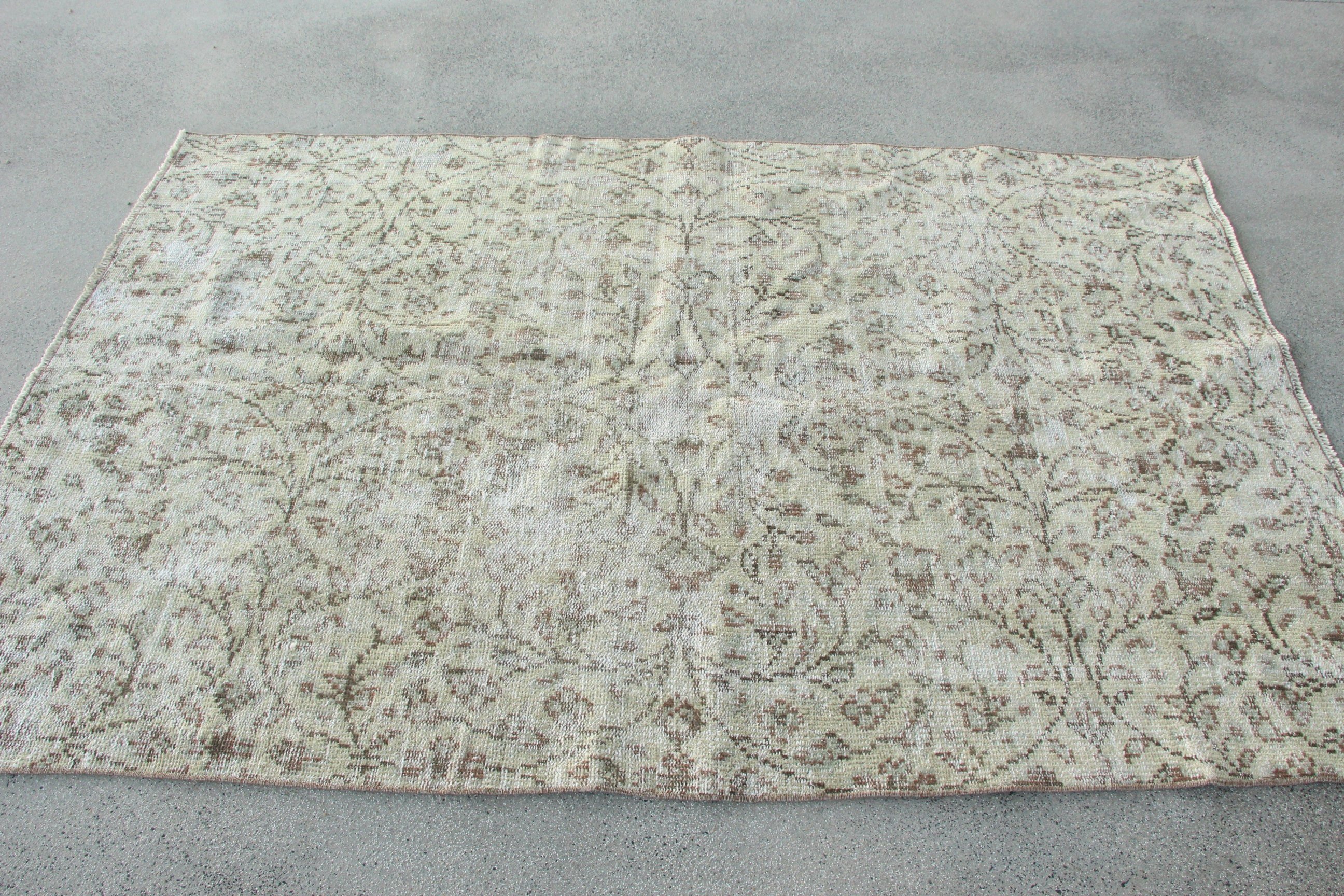 4.4x6.9 ft Area Rugs, Beige Luxury Rug, Vintage Rugs, Living Room Rugs, Turkish Rugs, Kitchen Rug, Home Decor Rug, Vintage Area Rug