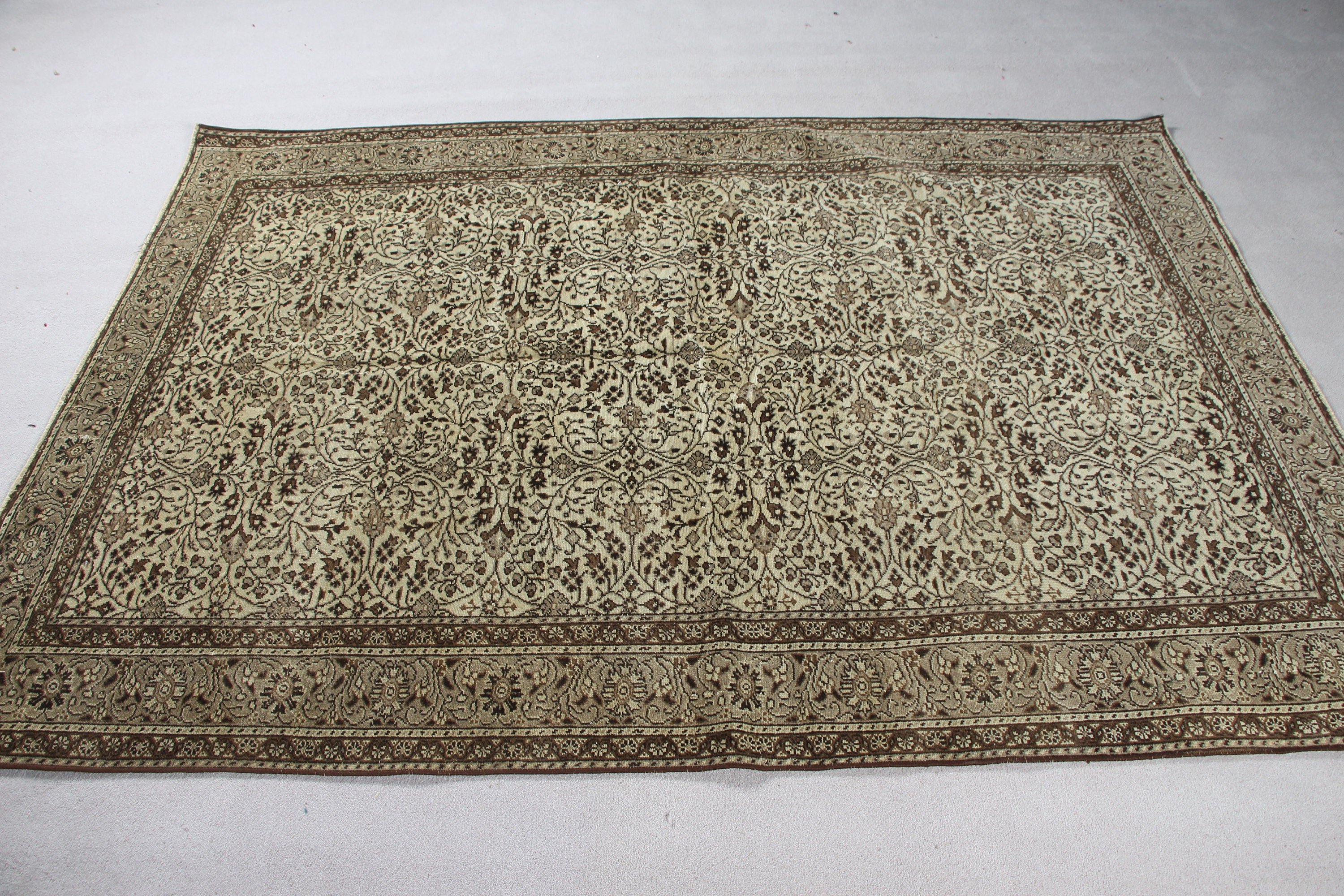 Nursery Rugs, Turkish Rugs, Bedroom Rug, Vintage Rug, Floor Rugs, 4.9x7 ft Area Rug, Antique Rugs, Beige Cool Rug, Rugs for Kitchen