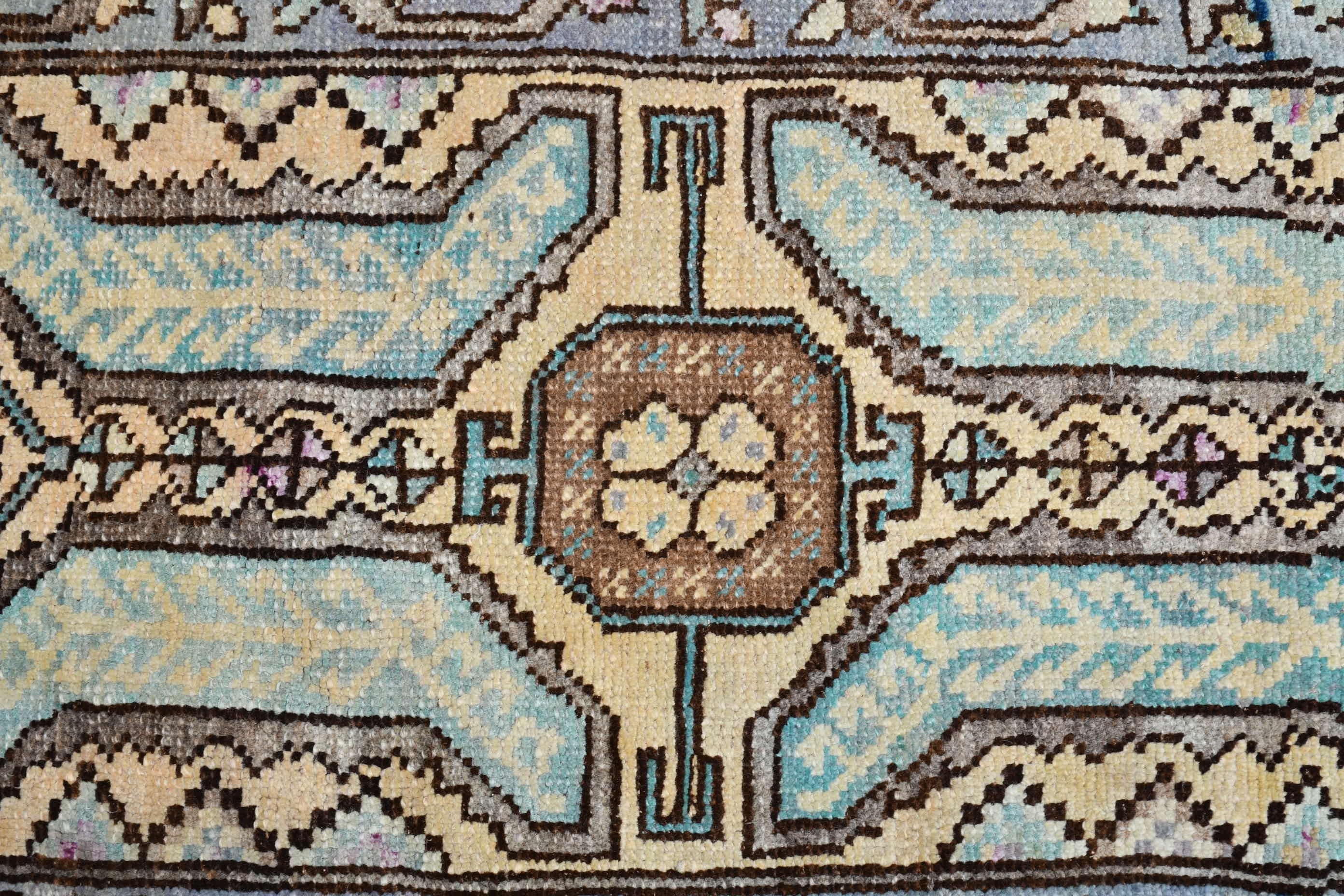 Oriental Rug, Pastel Rugs, Rugs for Kitchen, Bathroom Rug, Bedroom Rug, Blue Oriental Rug, Vintage Rugs, Turkish Rugs, 1.6x2.9 ft Small Rug