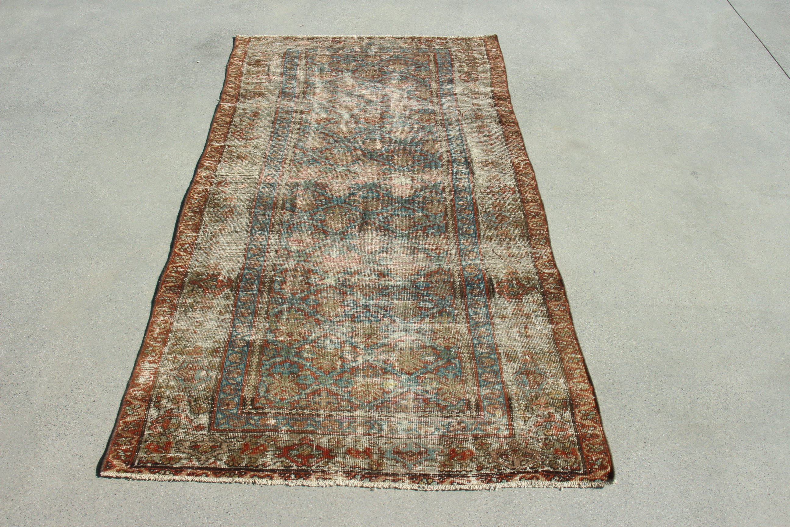 Bohemian Rug, Anatolian Rugs, Turkish Rugs, Vintage Rug, 3.4x6.5 ft Accent Rug, Vintage Accent Rug, Oushak Rugs, Brown Boho Rug, Entry Rug