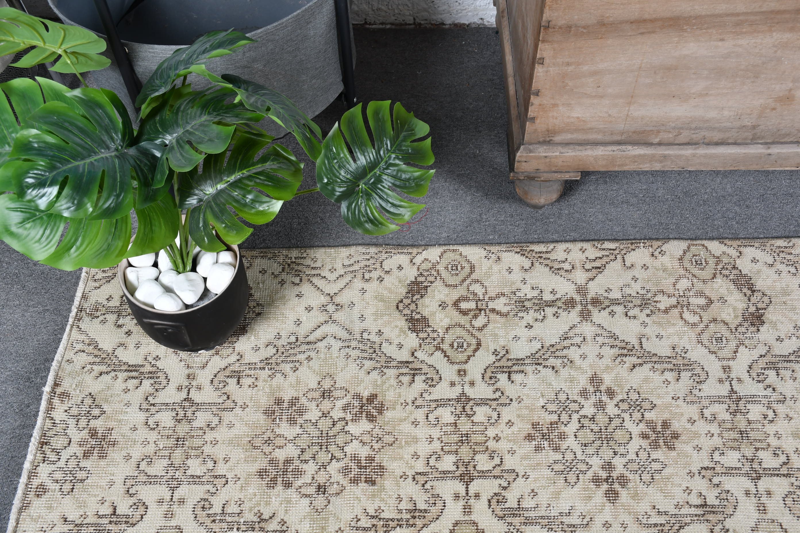 Moroccan Rugs, Rugs for Floor, Turkish Rug, Beige Cool Rug, Kitchen Rug, Vintage Rugs, 3.9x7.1 ft Area Rug, Dining Room Rug, Floor Rug