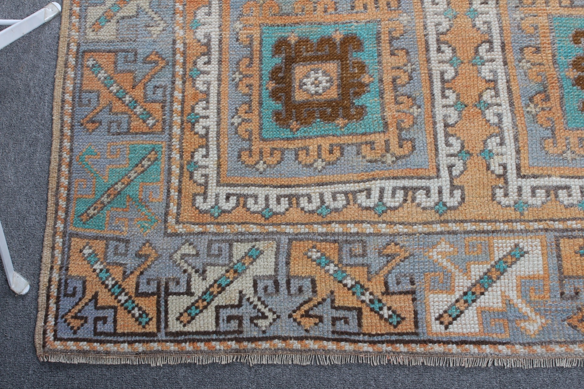 Mutfak Halısı, Yurt Halısı, 3.9x5.9 ft Accent Halı, Yün Halı, Turuncu Antika Halı, Çocuk Odası Halısı, Ev Dekorasyonu Halıları, Vintage Halılar, Türk Halısı