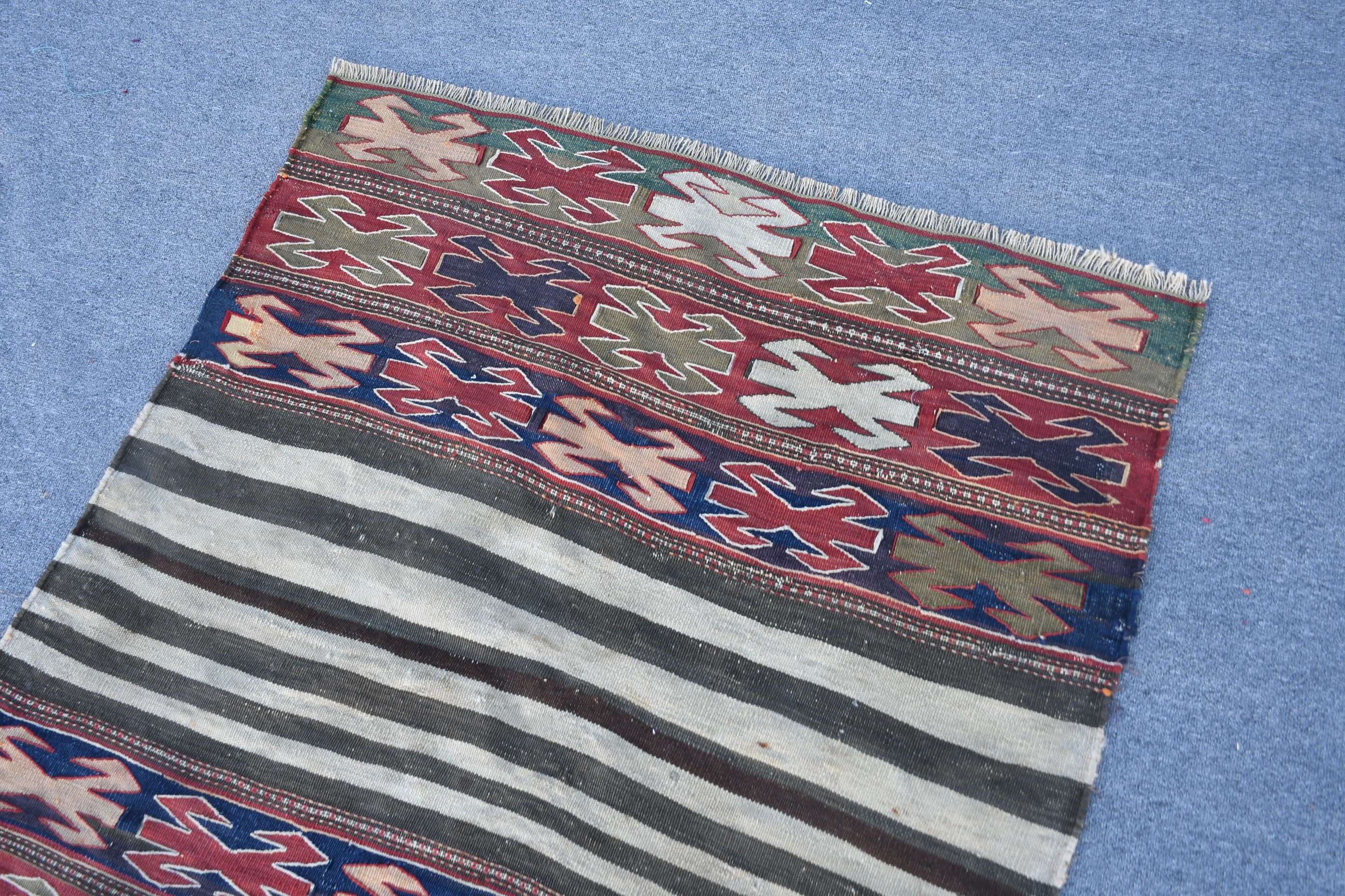 Paspas Kilim, Ev Kilim, Ev Kilim, Antik Kilim, Kırmızı Fas Kilim, Nostaljik Kilim, Ev Kilim, Giriş Kilim, 100x115 cm Küçük Kilim