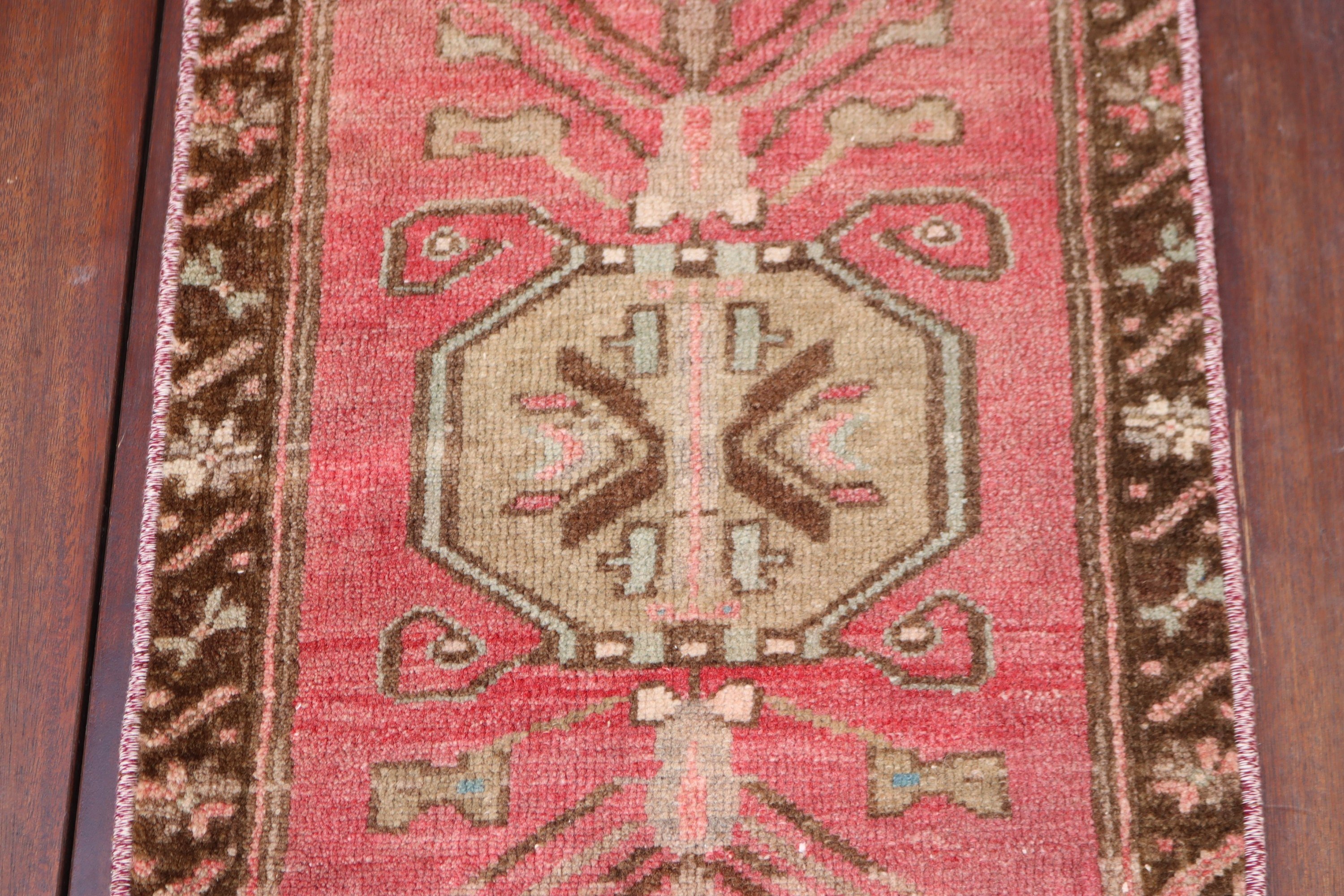 Rugs for Bath, Luxury Rug, 1.5x3.3 ft Small Rugs, Vintage Rugs, Nursery Rug, Turkish Rug, Kitchen Rugs, Antique Rug, Red Anatolian Rug