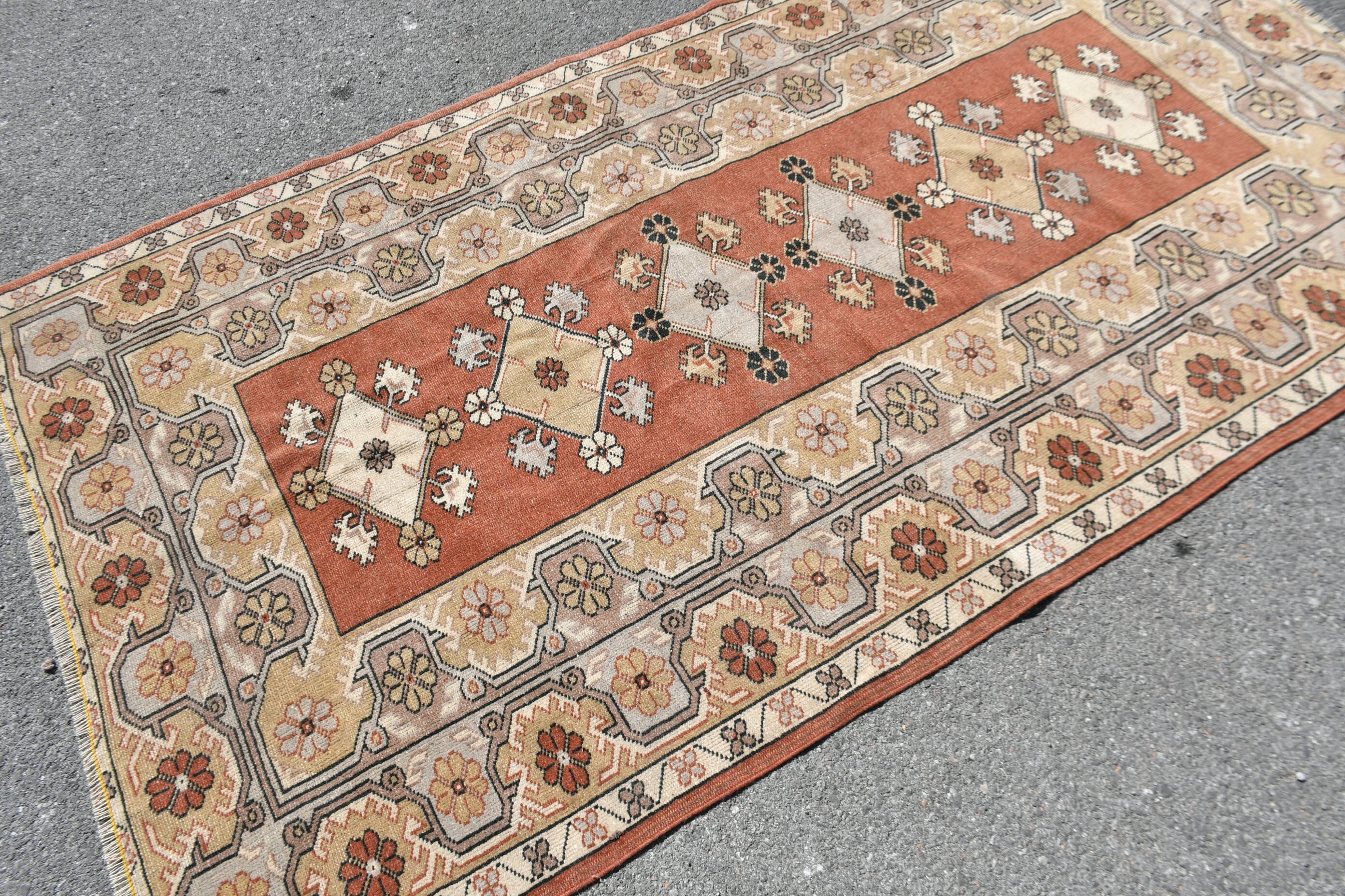 Bedroom Rugs, Rugs for Area, Indoor Rug, Vintage Rug, Turkish Rug, Oriental Rugs, Brown Antique Rugs, 4.3x7.7 ft Area Rugs, Kitchen Rugs