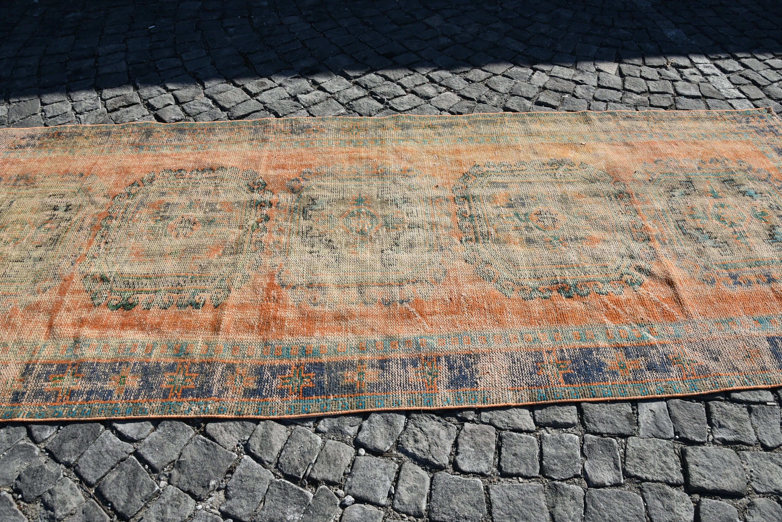 Vintage Halı, El Dokuma Halılar, 4.1x11 ft Yolluk Halı, Merdiven Halısı, Mutfak Halıları, Koridor Halısı, Yer Halıları, Renkli Halılar, Türk Halısı