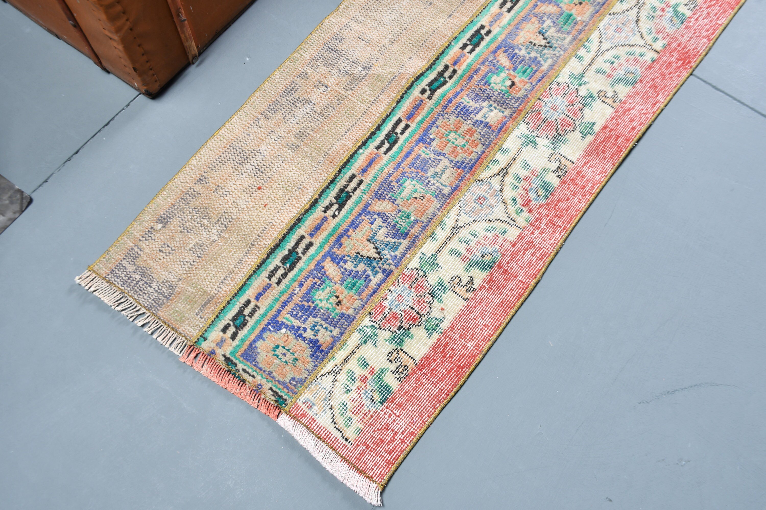 Kitchen Rug, 1.9x4.8 ft Small Rug, Rugs for Entry, Floor Rug, Wool Bath Mat Rugs, Bath Rug, Cool Rugs, Turkish Rug, Art Rug, Vintage Rugs