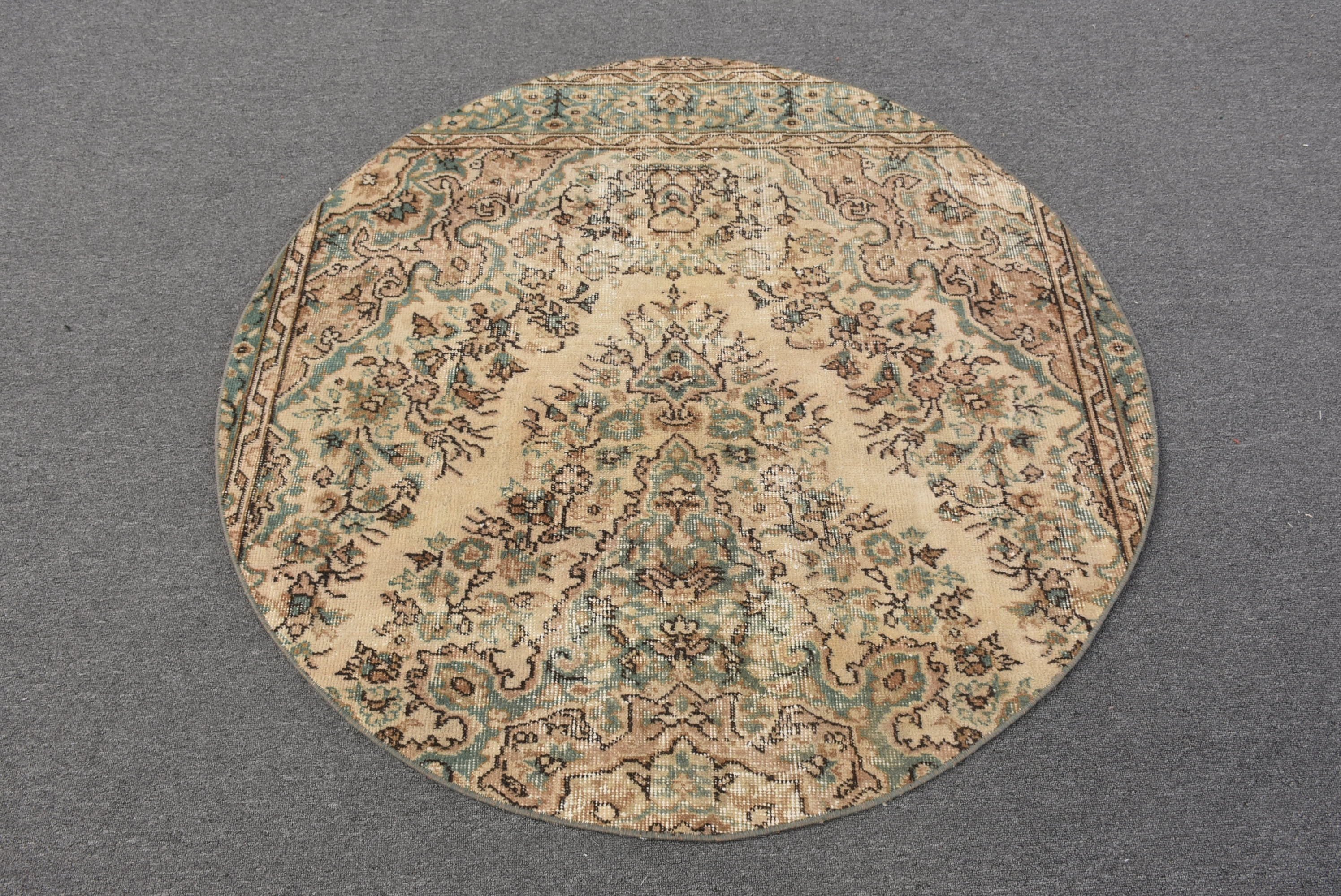 Yatak odası Halı, Mutfak Halı, Mutfak Halı, Mutfak Halı, 131x131 cm Antre Halı, Uşak Halı, Türk Halı, Bej Yün Halı, Mutfak Halı