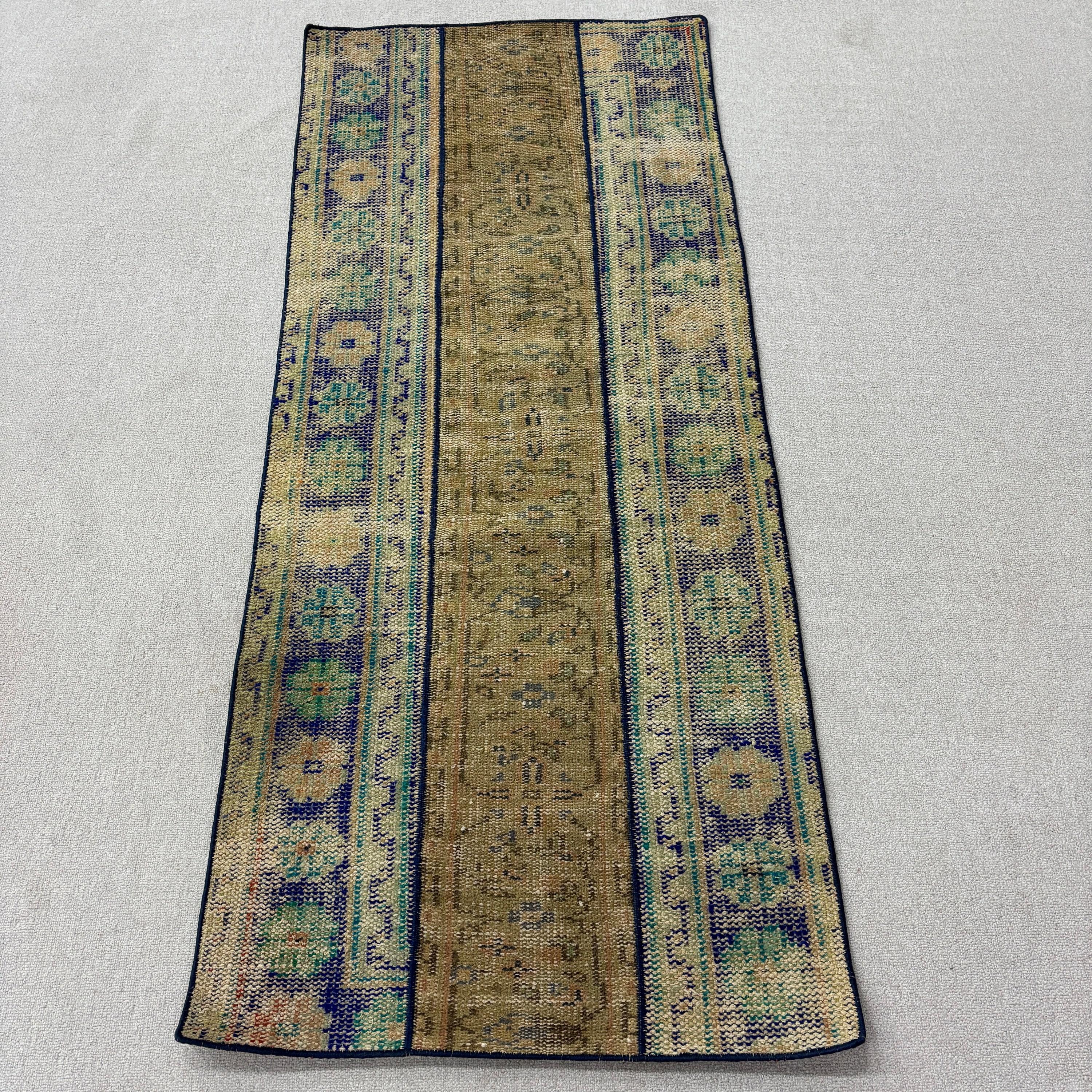 Yatak Odası Halısı, Vintage Halı, Lüks Halı, 2.4x5.8 ft Küçük Halı, Oushak Halıları, Araba Mat Halıları, Mavi Lüks Halı, Türk Halıları, Mutfak Halısı