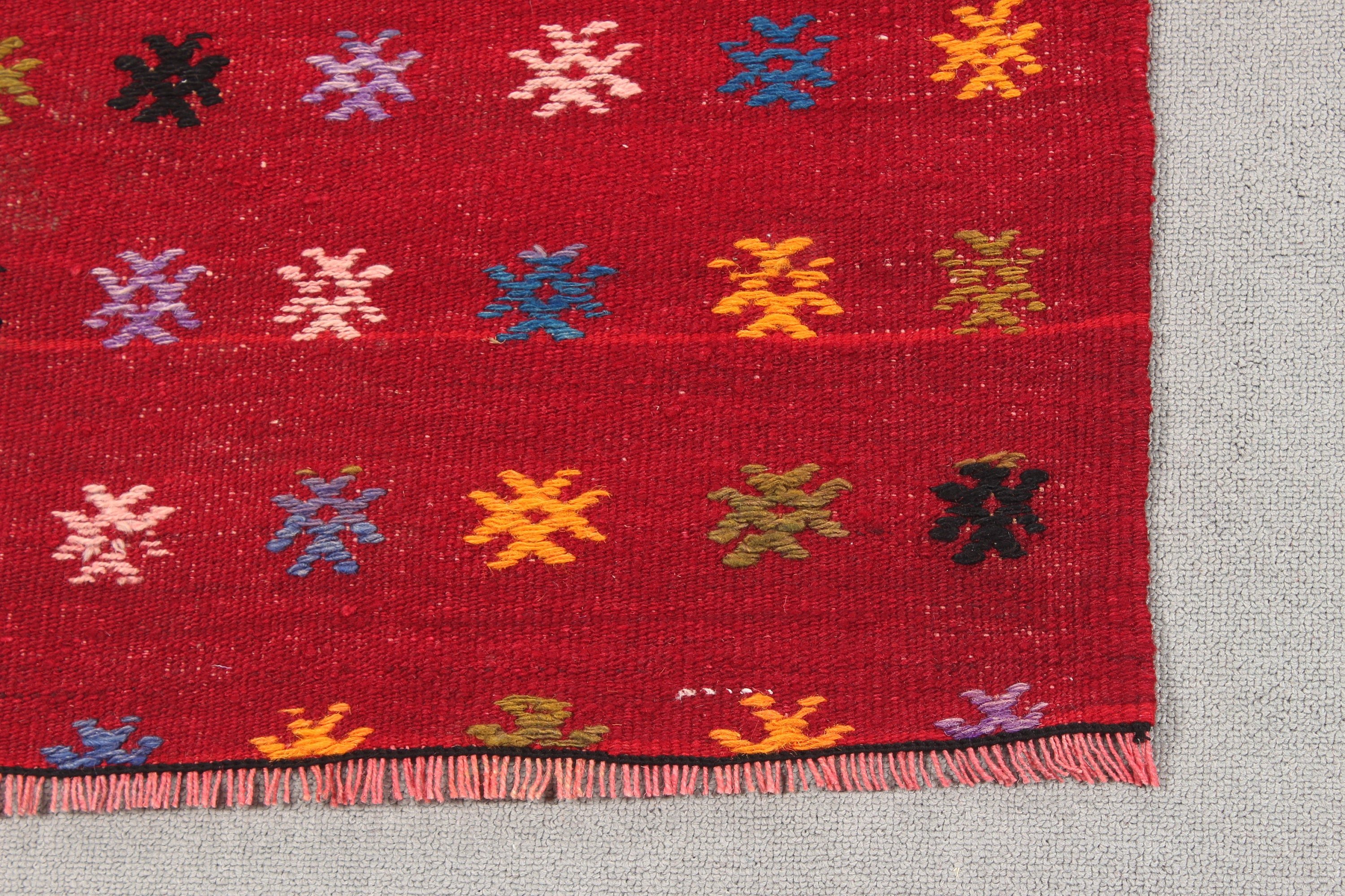 Egzotik Halı, Vintage Halı, Kilim, Vintage Runner Halıları, Türk Halısı, 1.7x8.3 ft Runner Halısı, Anadolu Halısı, Lüks Halılar, Kırmızı El Dokuma Halılar