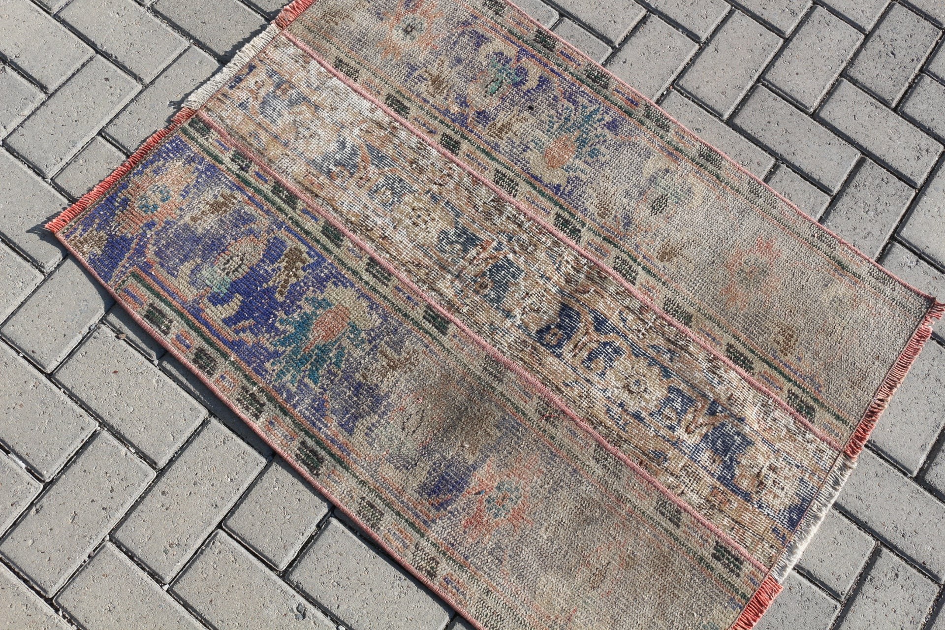 2.5x3.4 ft Small Rug, Entry Rug, Car Mat Rugs, Blue Home Decor Rug, Rugs for Entry, Vintage Rug, Moroccan Rug, Turkish Rugs, Floor Rug