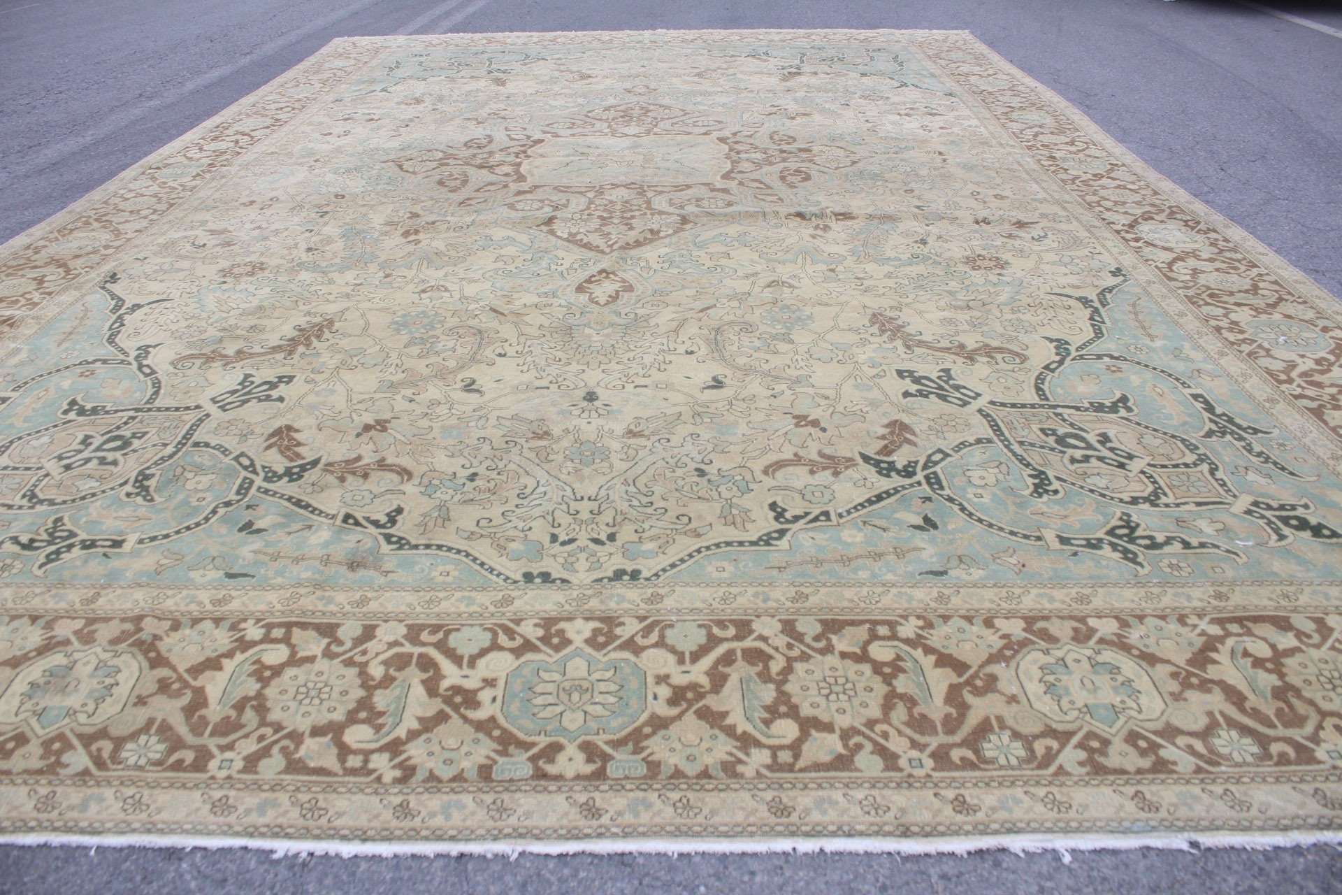 Dining Room Rugs, Oriental Rug, Saloon Rugs, Green Kitchen Rugs, Dorm Rugs, Vintage Rug, 15.6x24.6 ft Oversize Rug, Turkish Rug, Floor Rugs