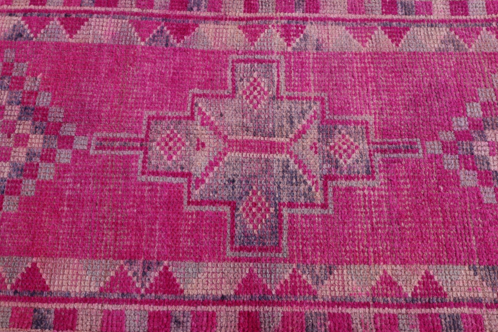 Hallway Rug, Wool Rug, Turkish Rugs, 2.6x9.7 ft Runner Rugs, Rugs for Corridor, Pink Kitchen Rug, Vintage Rugs, Stair Rug, Anatolian Rugs