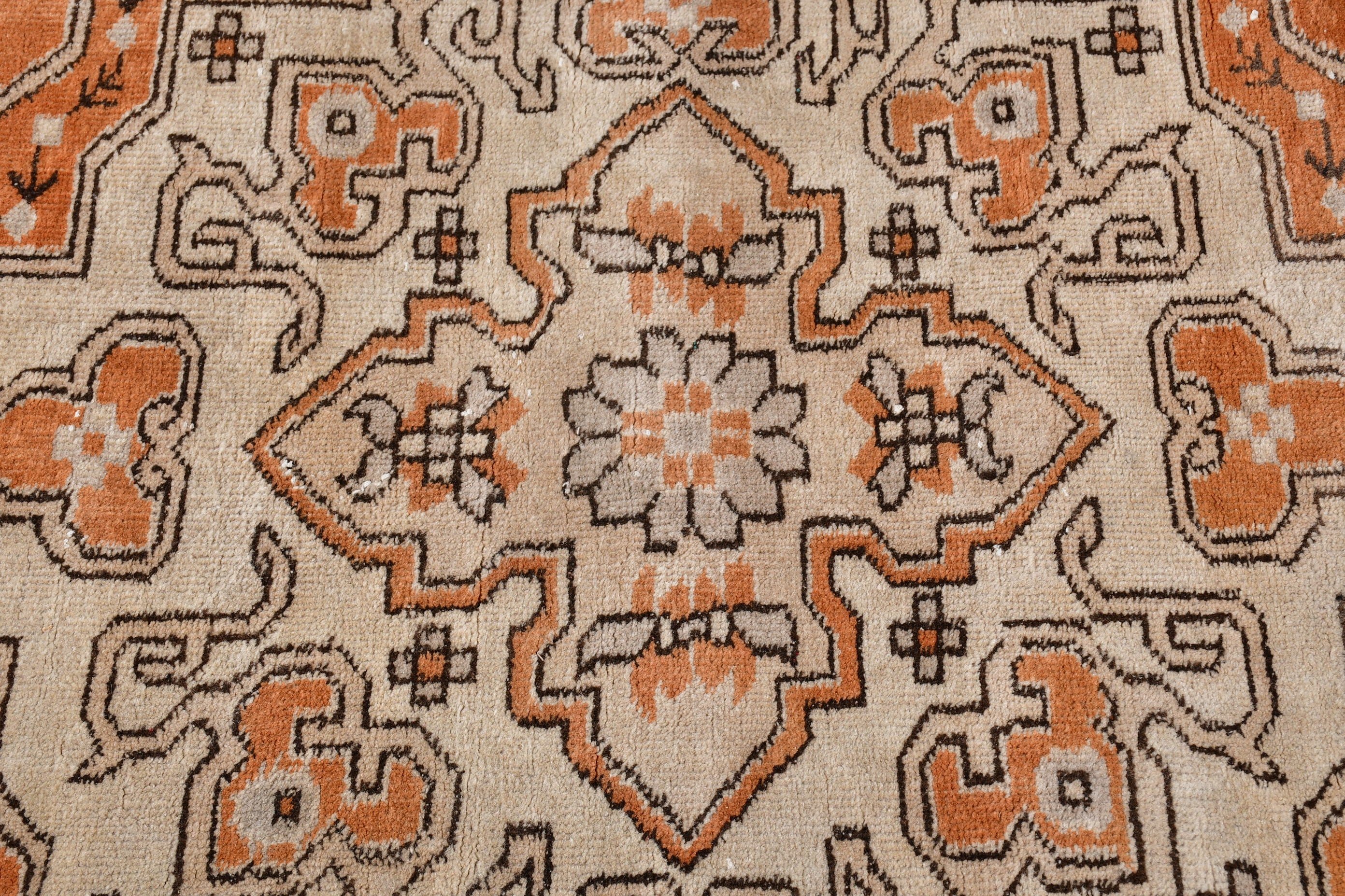 Turuncu Düz Dokuma Halılar, Büyük Vintage Halılar, Türk Halıları, Antika Halılar, El Dokuma Halılar, 6x9 ft Büyük Halılar, Büyük Boho Halılar, Vintage Halı